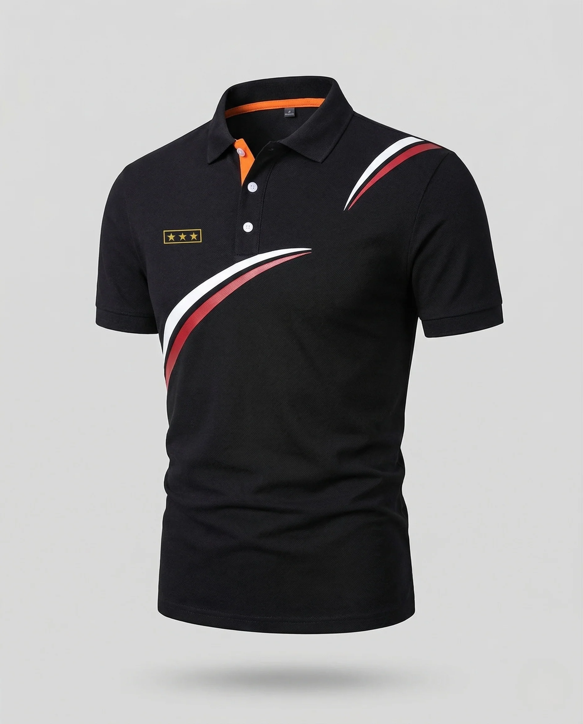 Herren Polohemd Slim Fit mit Kontraststreifen und Knopfleiste - Image 5