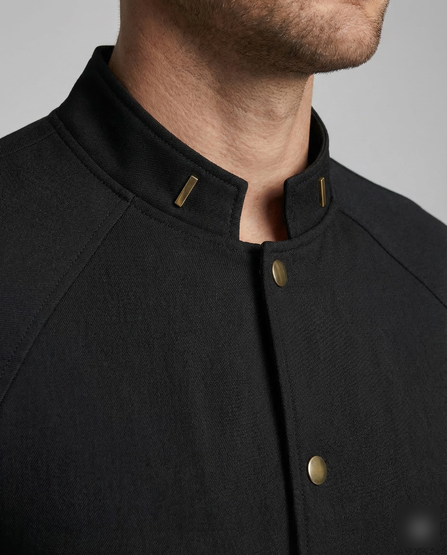 Herren Sakko Stehkragen Slim - Image 3