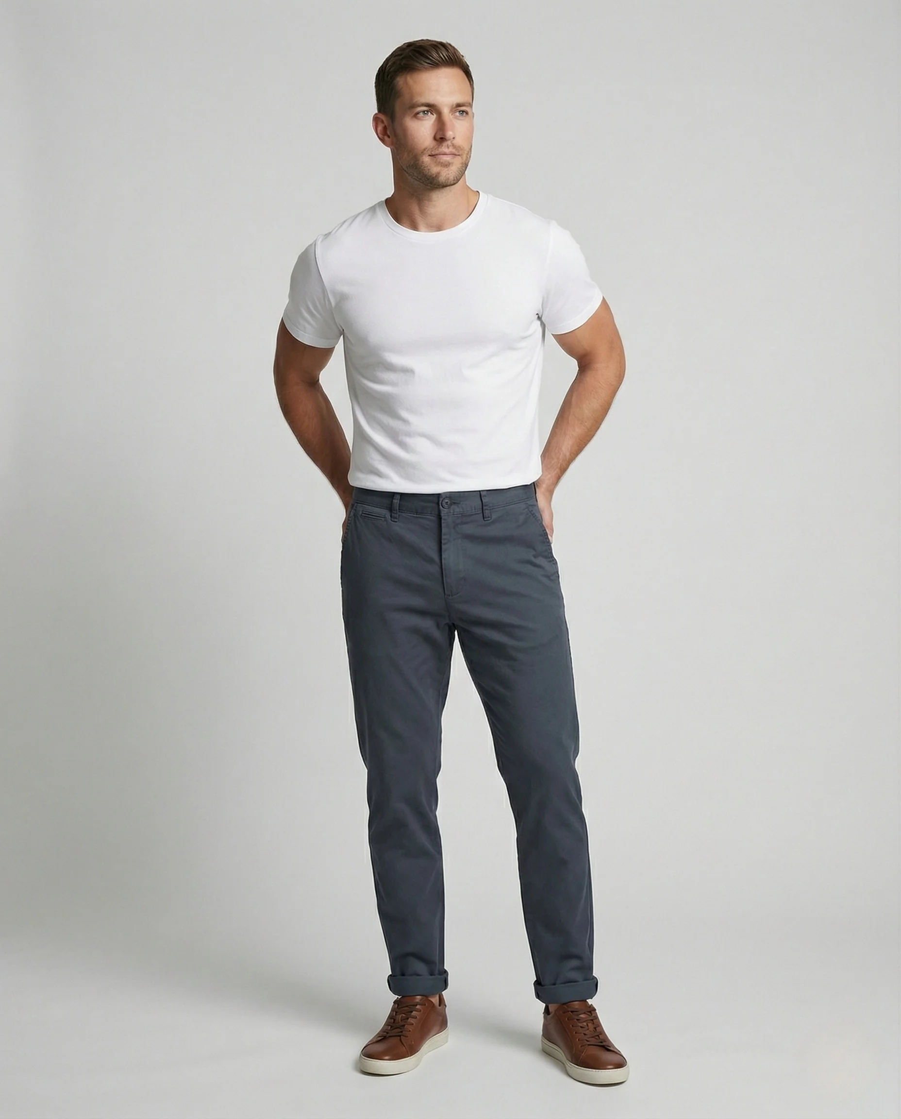 Chinohose Herren Thermo Fleece - Image 2