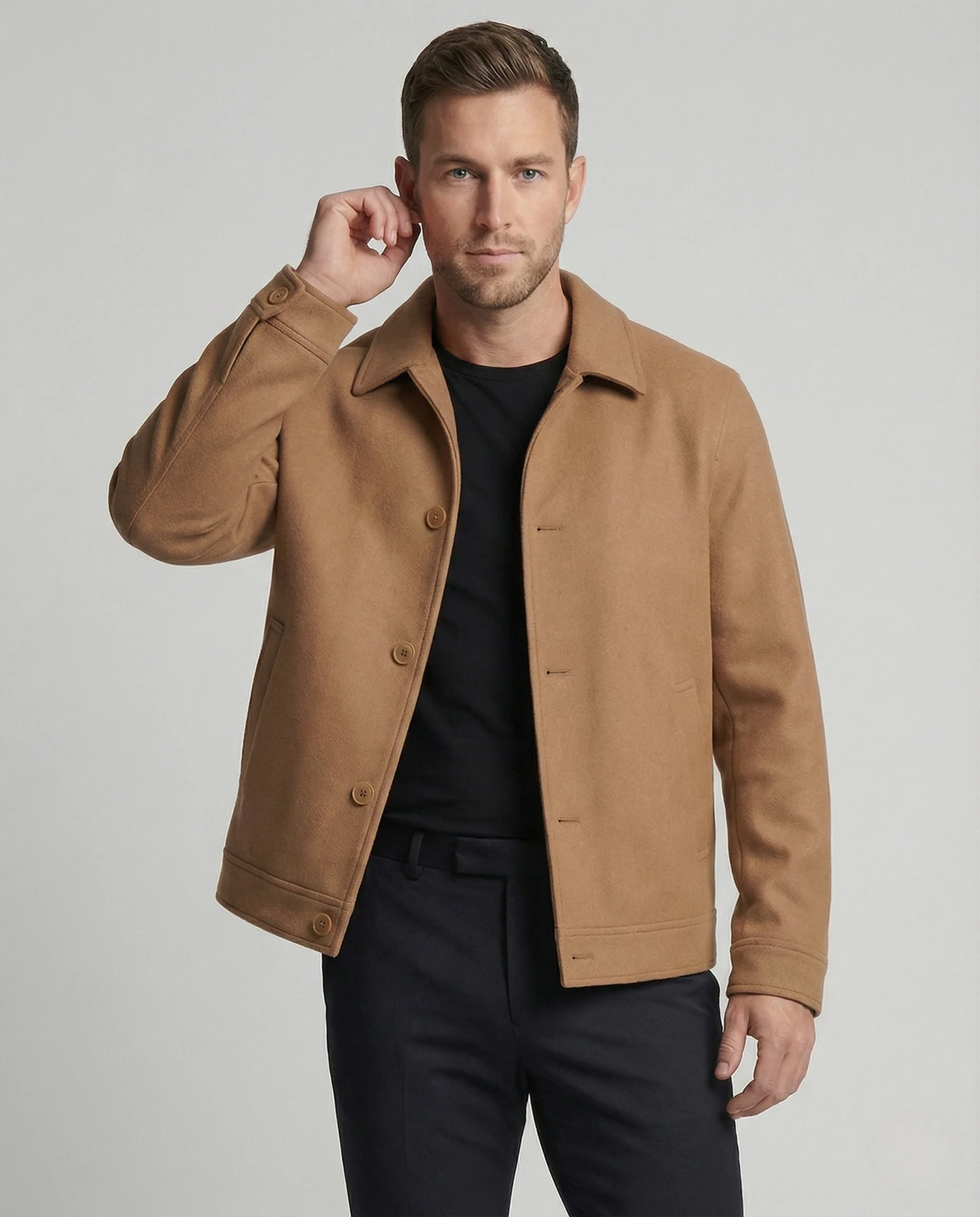 Wollmixmantel Oversize Mit Revers Herren - Image 2