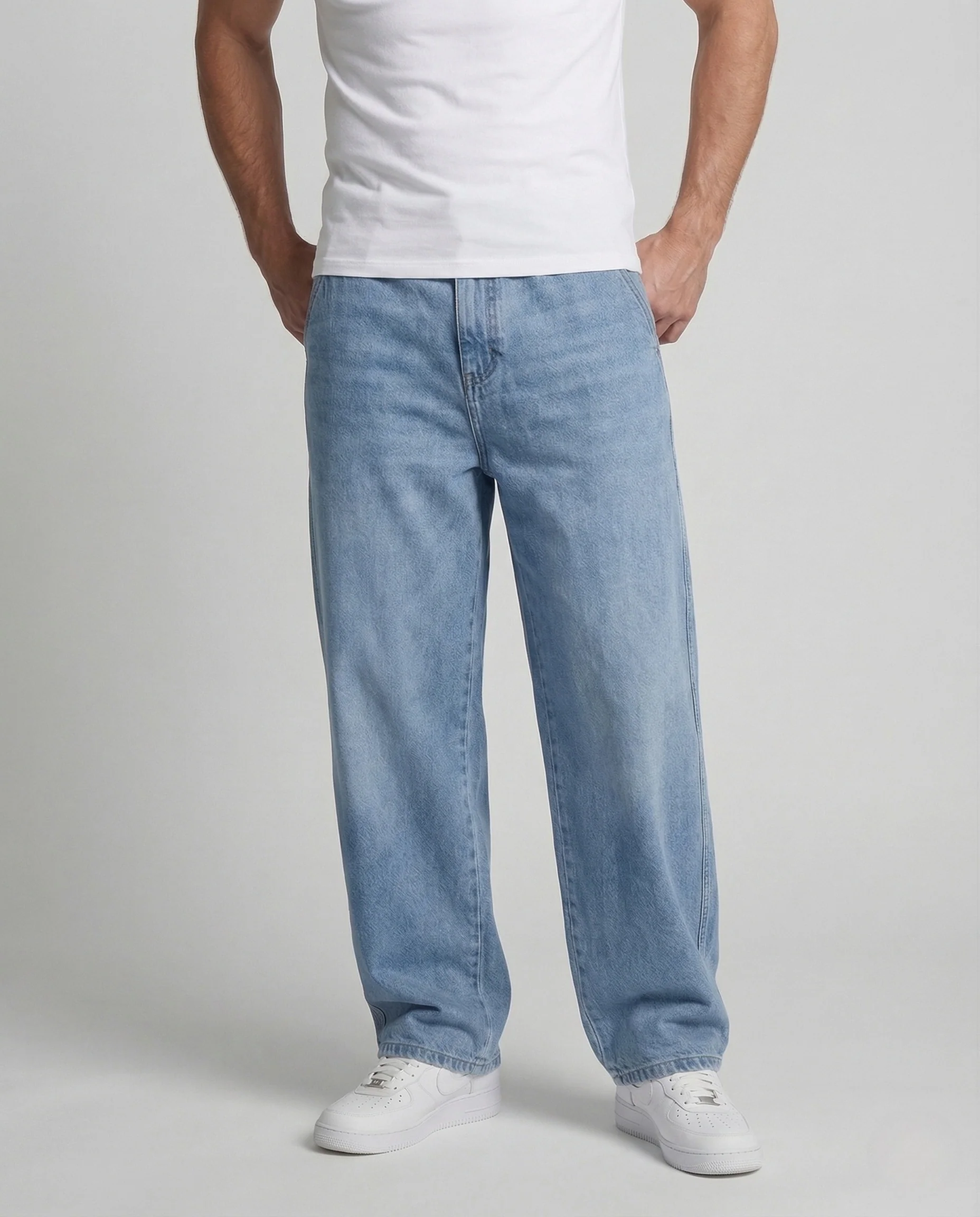 Herren Ultraweite Jeanshose Urban Style mit Elastischem Bund - Image 2