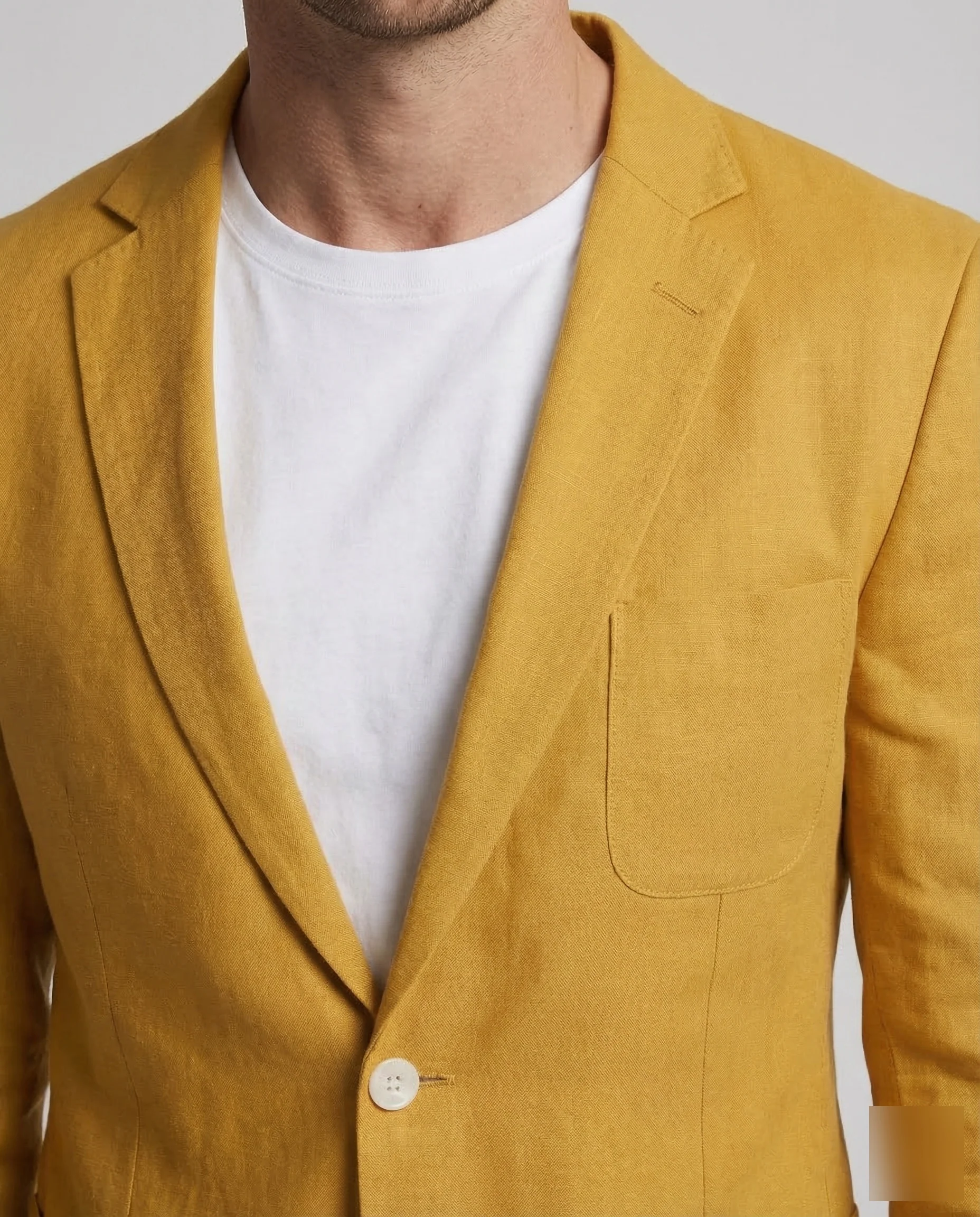 Herren Leinen Blazer Sommer - Image 3