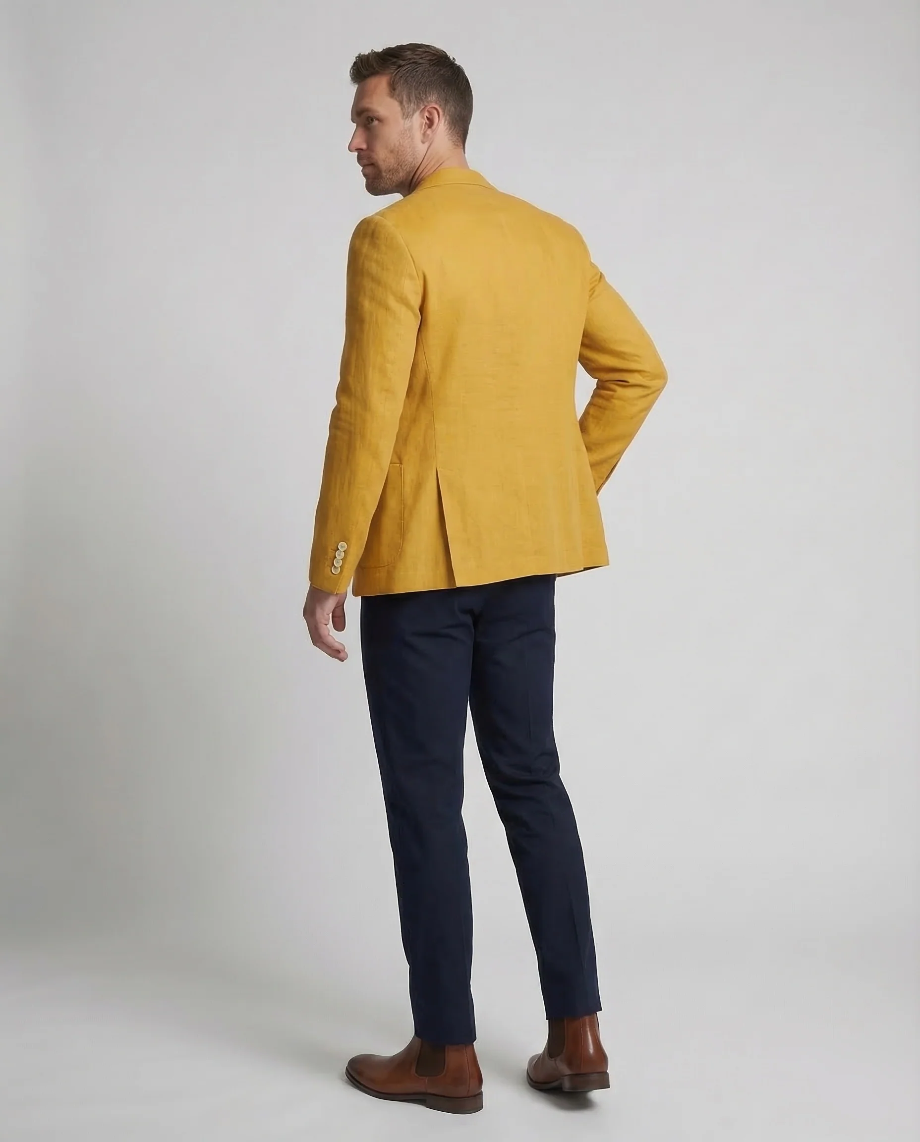 Herren Leinen Blazer Sommer - Image 4