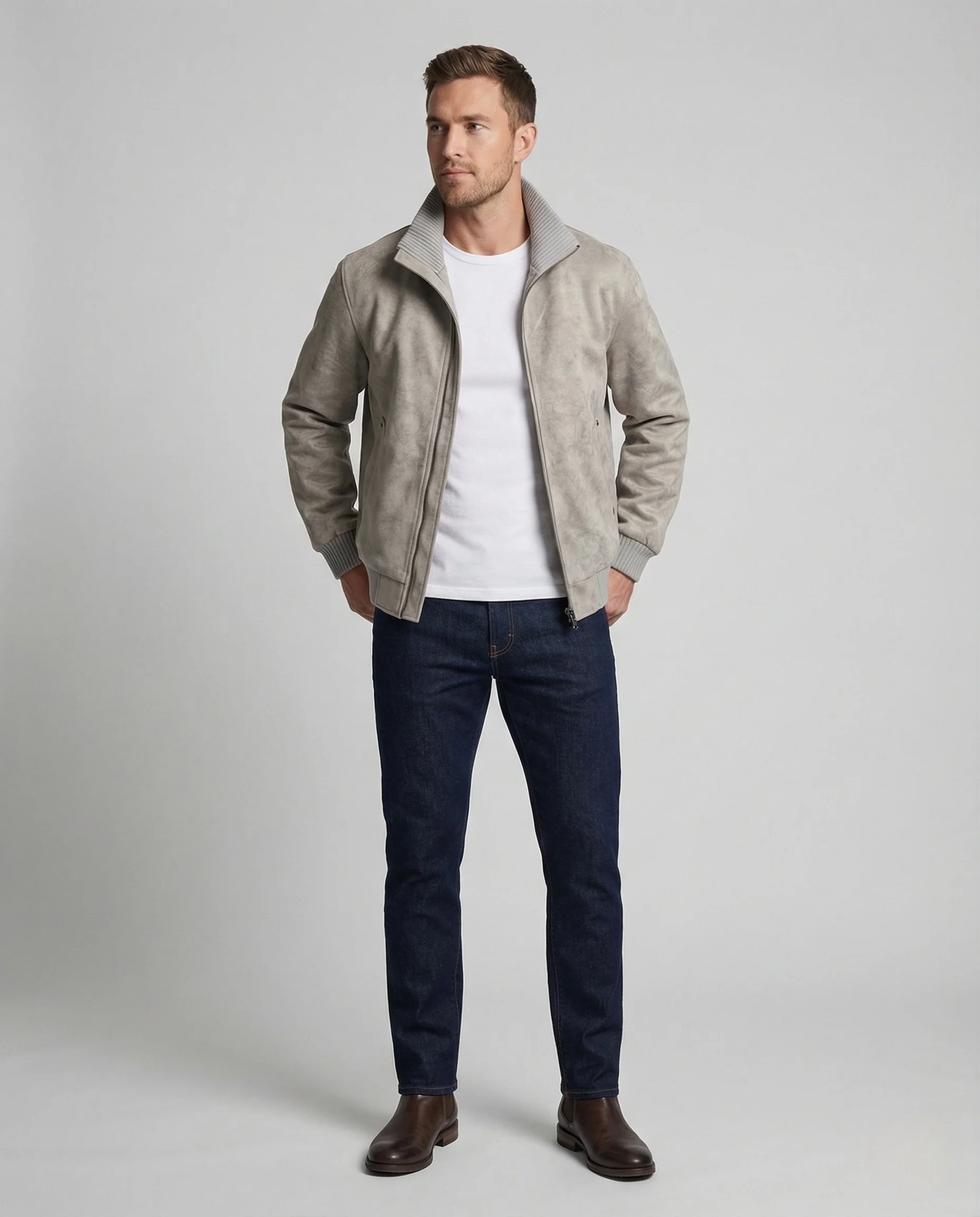 Herren Velours Bomberjacke Urban - Image 2