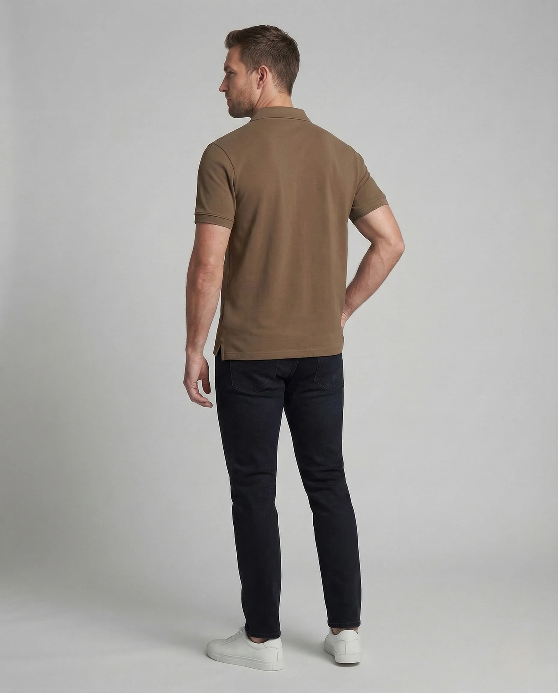 Herren Polohemd Casual mit offener Kante und lockerer Passform - Image 3