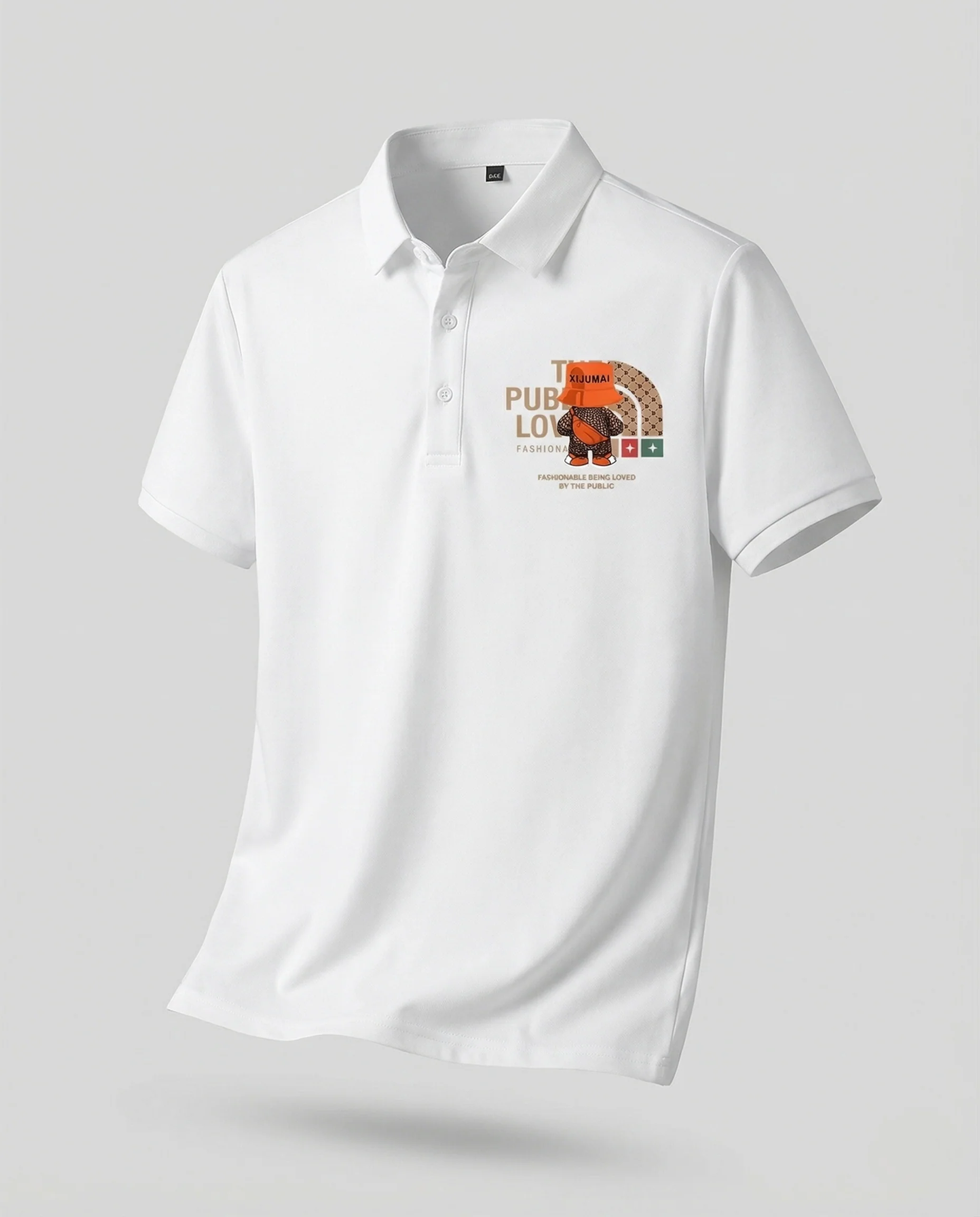 Herren Poloshirt mit Rückenprint und Boxy Fit - Image 5