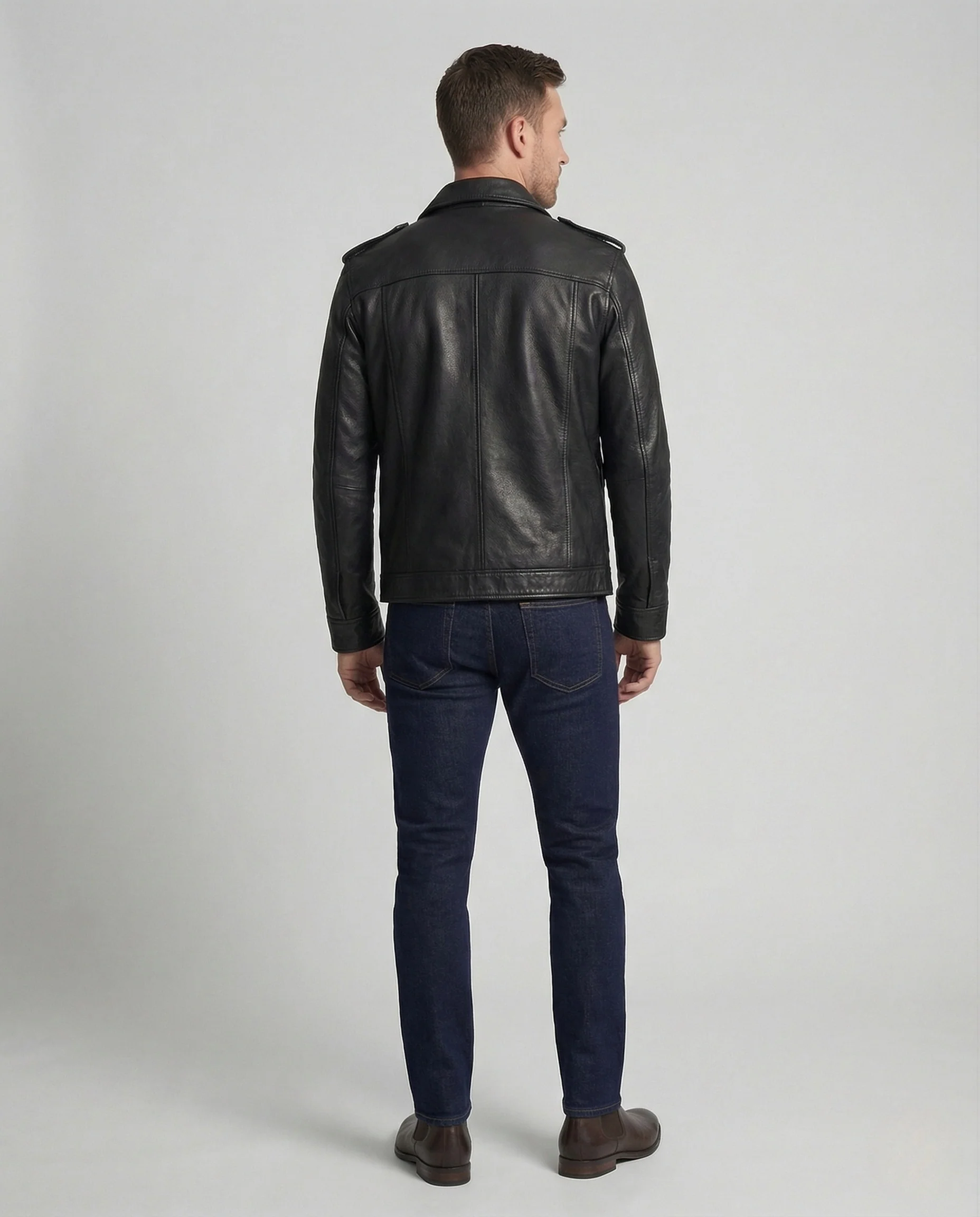 Herren Utility Lederjacke - Image 2