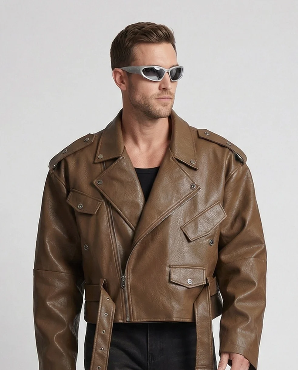 Herren Statement Bikerjacke - Image 2