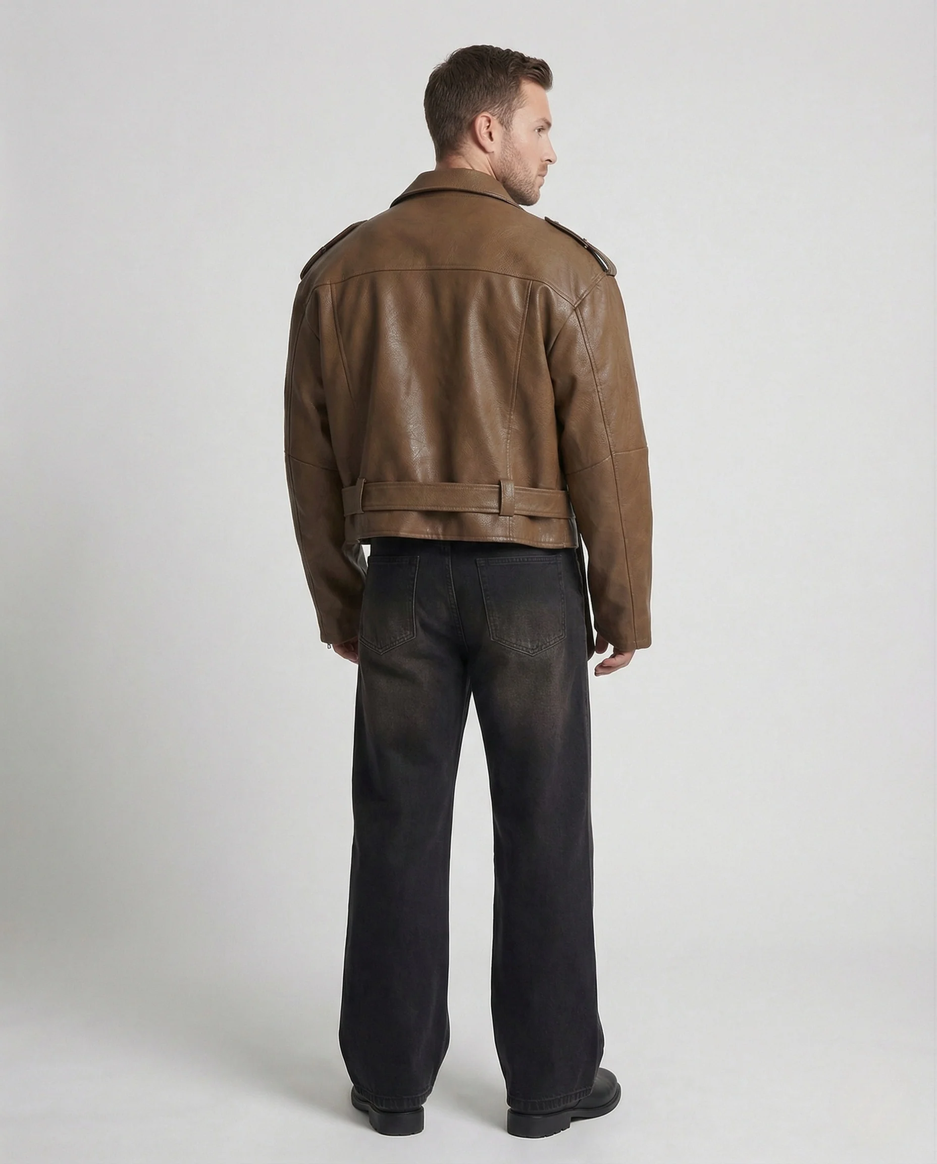 Herren Statement Bikerjacke - Image 4