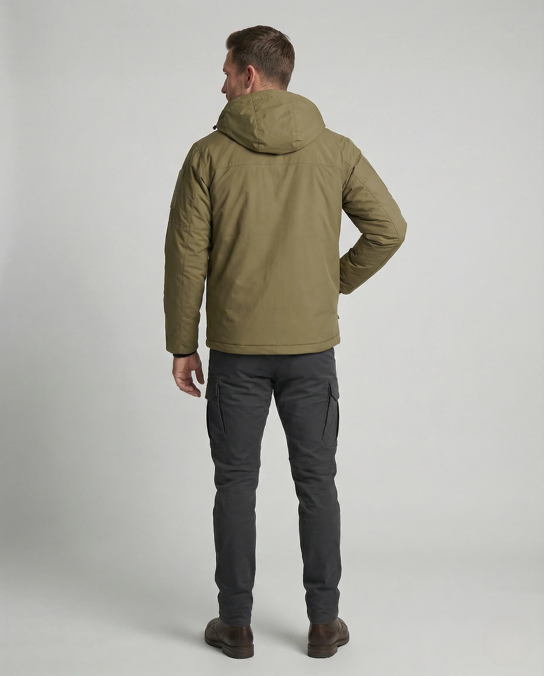 Herren Wattierte Outdoorjacke mit Kapuze - Image 3