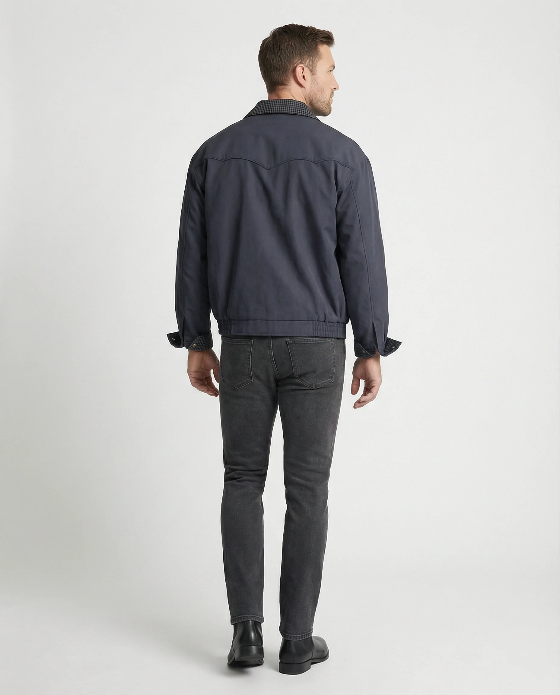 Herren wattierte Oversize-Bomberjacke mit verdecktem Reißverschluss und elastischem Saum Heidi-Mode - Image 4