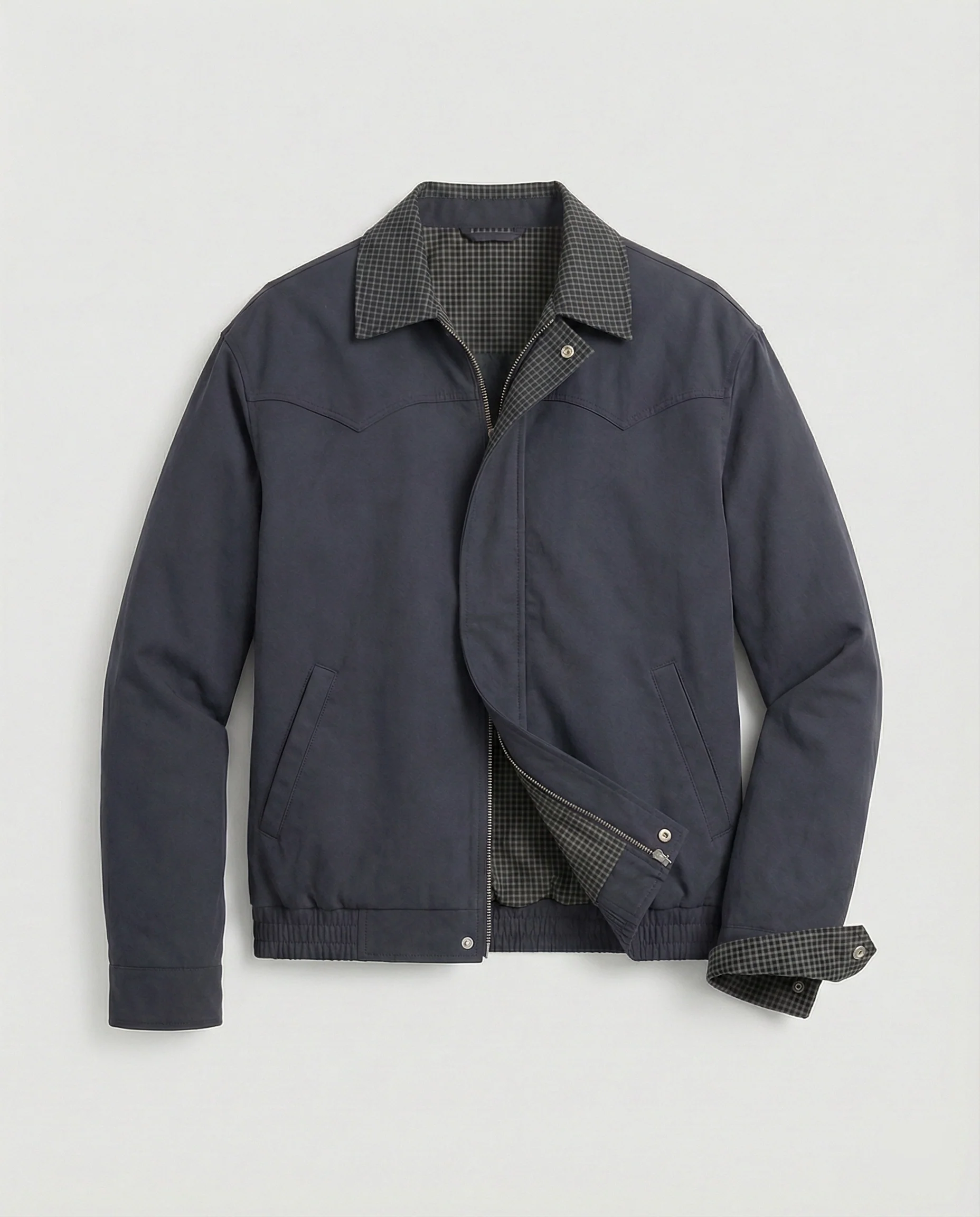 Herren wattierte Oversize-Bomberjacke mit verdecktem Reißverschluss und elastischem Saum Heidi-Mode - Image 9