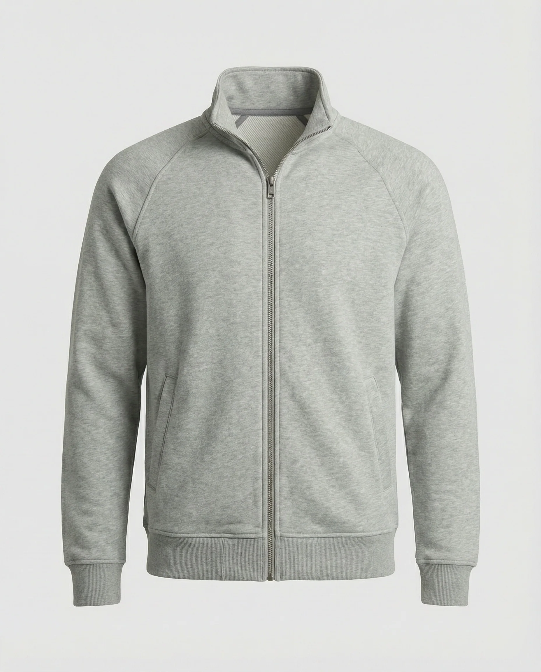 Herren weit geschnittene Sweatjacke mit Stehkragen und durchgehendem Reißverschluss Heidi-Mode - Image 5