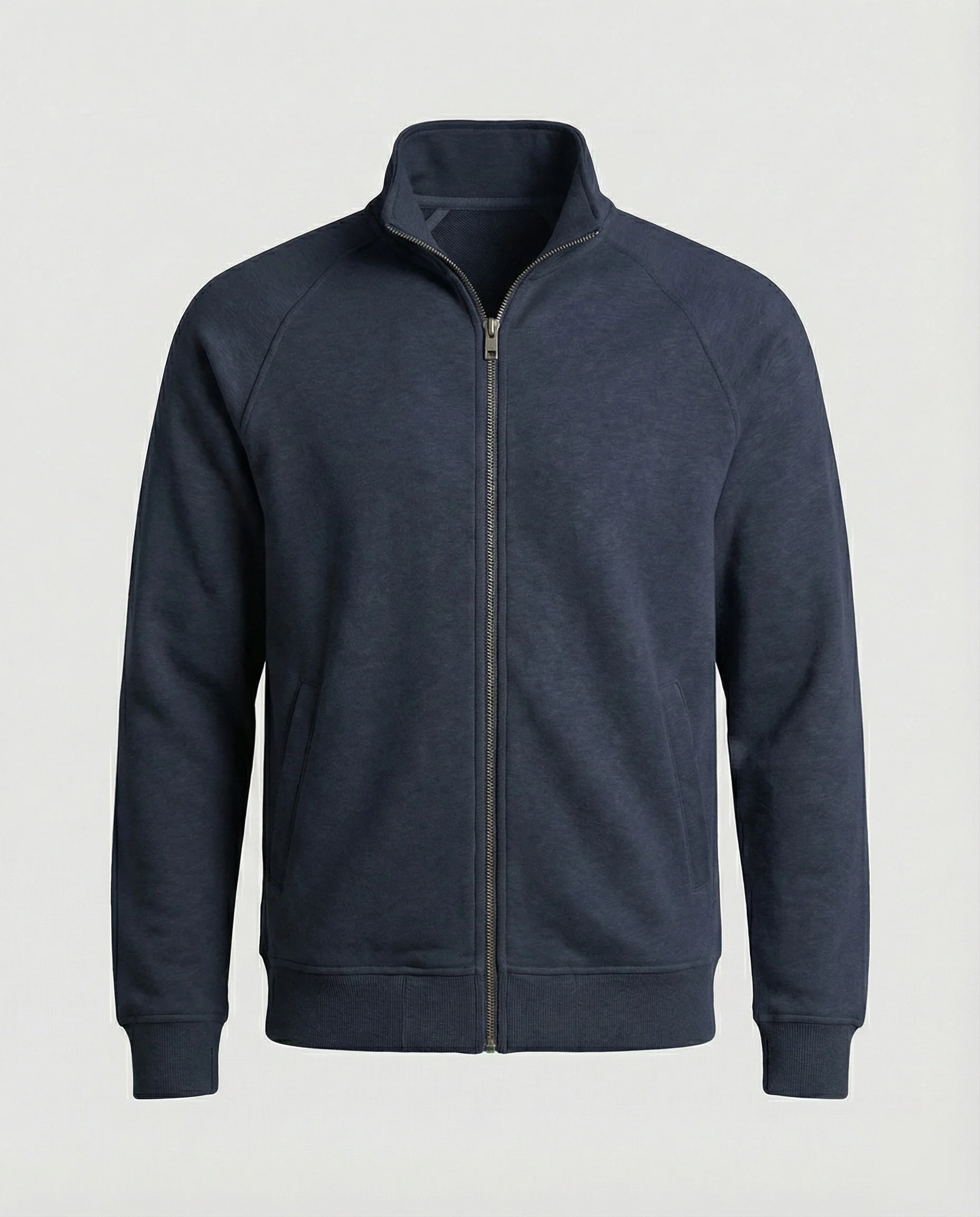 Herren weit geschnittene Sweatjacke mit Stehkragen und durchgehendem Reißverschluss Heidi-Mode - Image 9