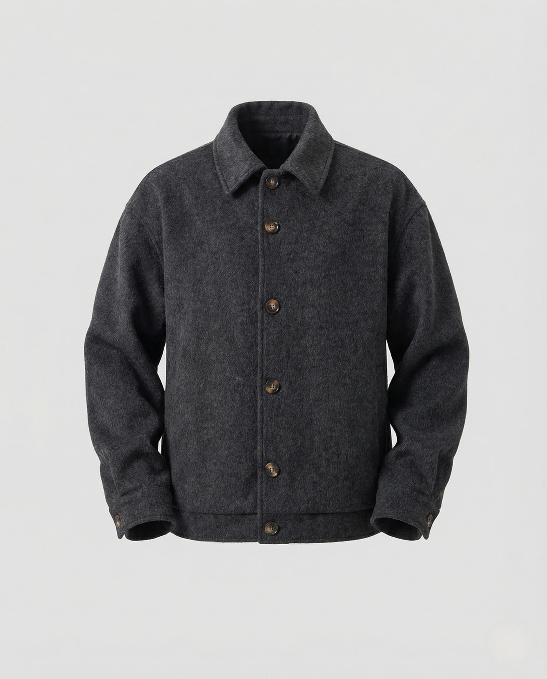 Wollmixjacke Weit Mit Hemdkragen Herren - Image 6