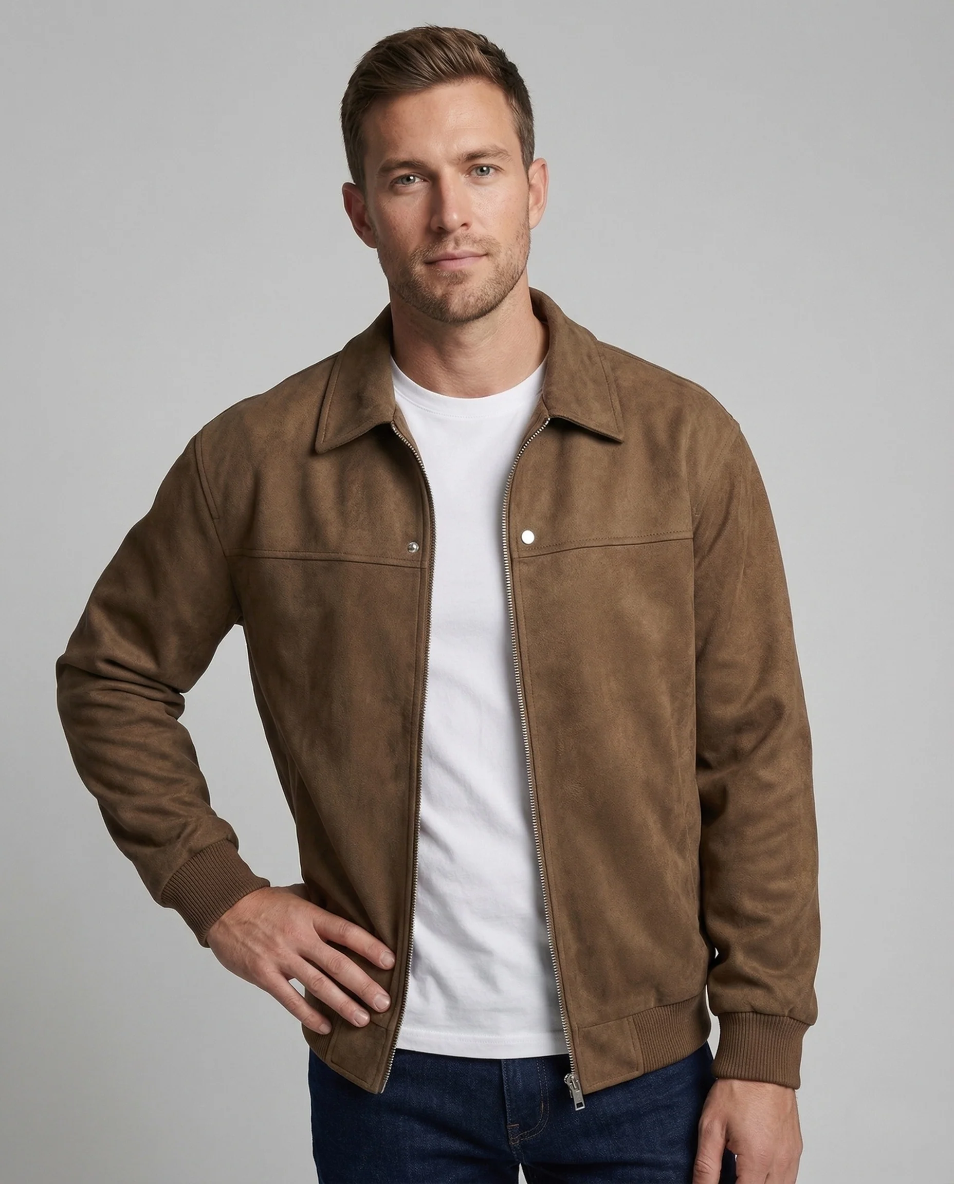 Herren Wildleder Blouson Weit - Image 2