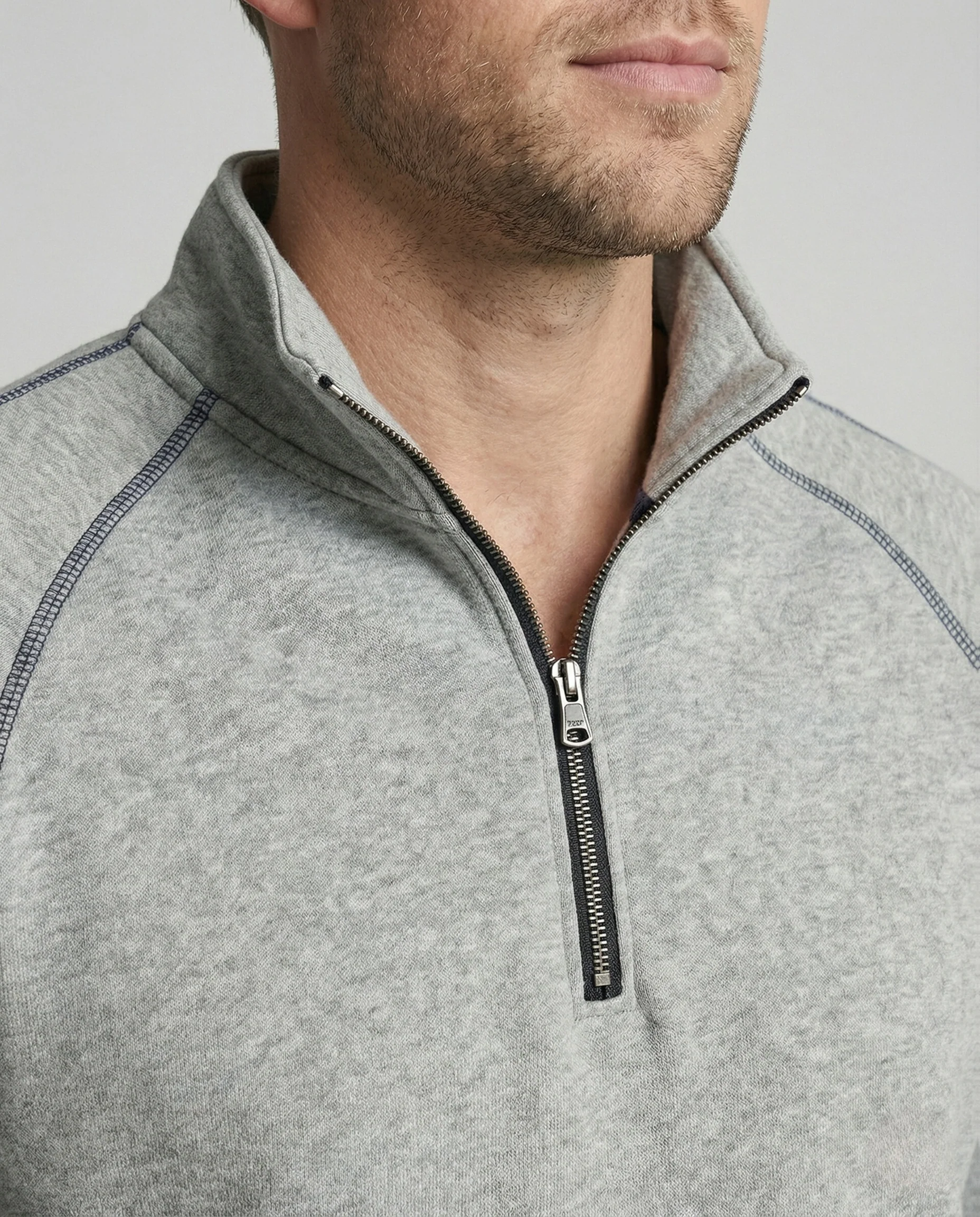 Sweatshirt Weit Mit Halbzip Herren - Image 4