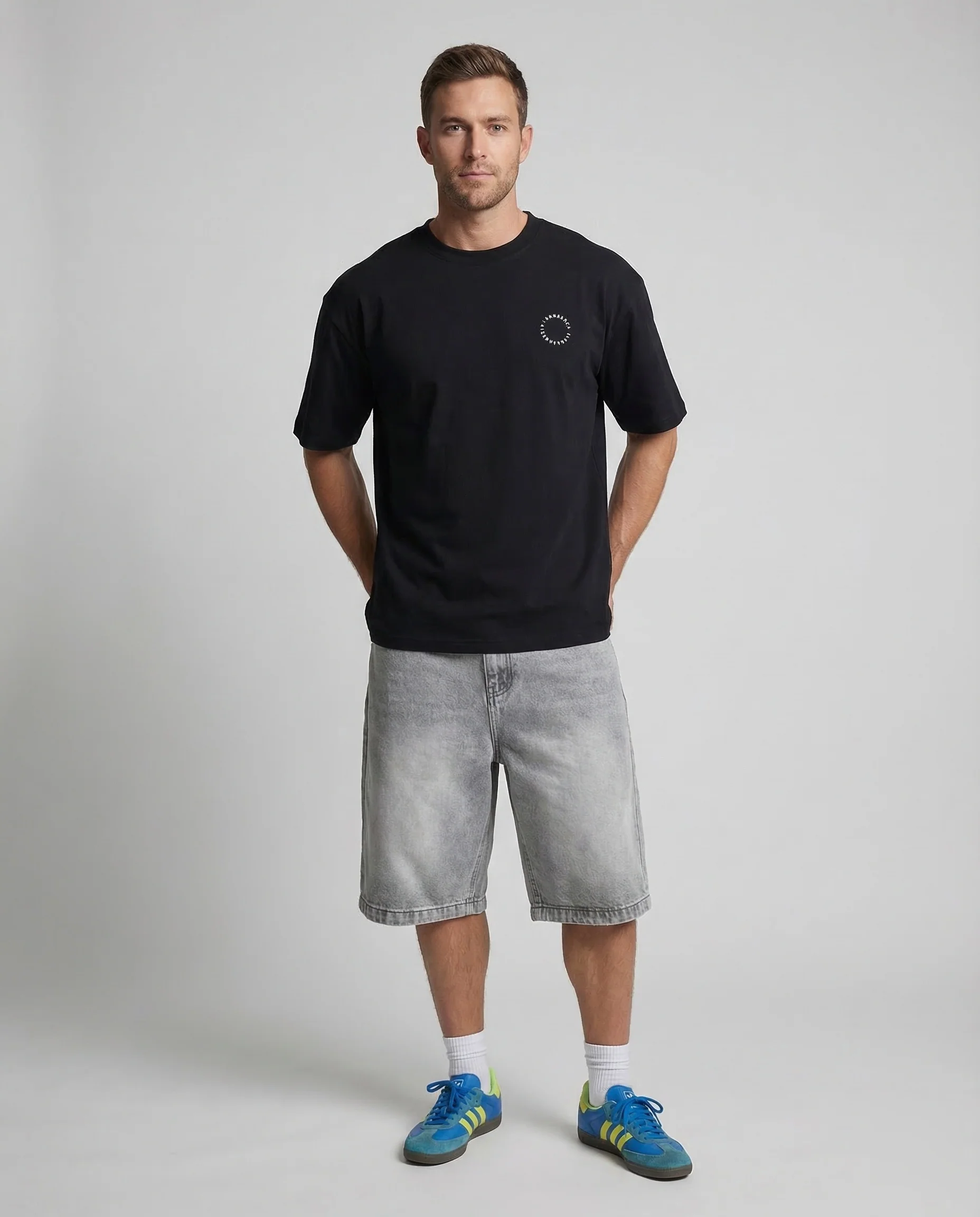 Herren T Shirt Oversize Stickerei - Image 7
