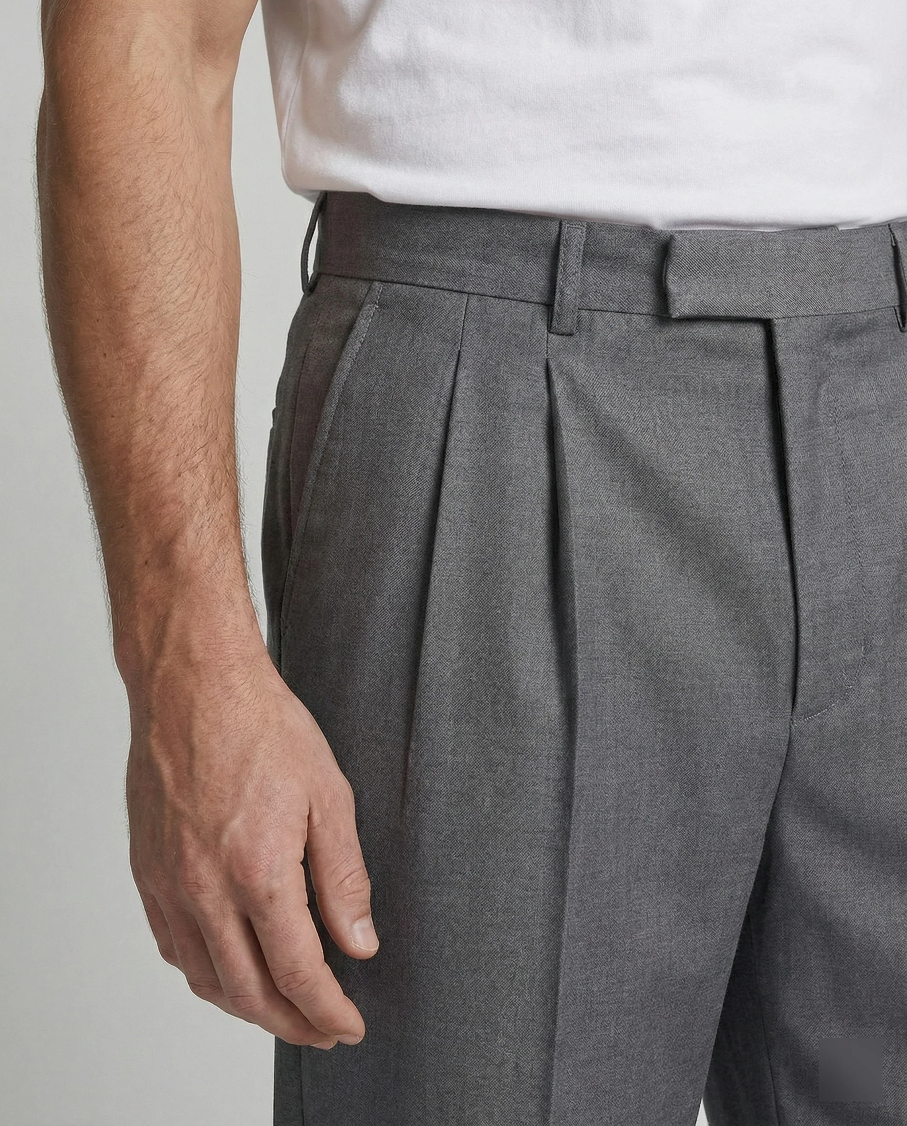 Freizeitkleidung Herren Bundfaltenhose Weit - Image 4
