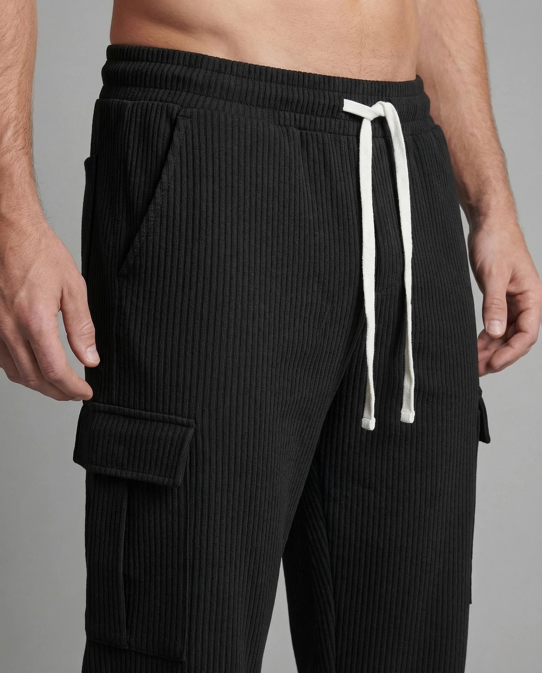 Herren Cargo Freizeithose Kordelzug - Image 3