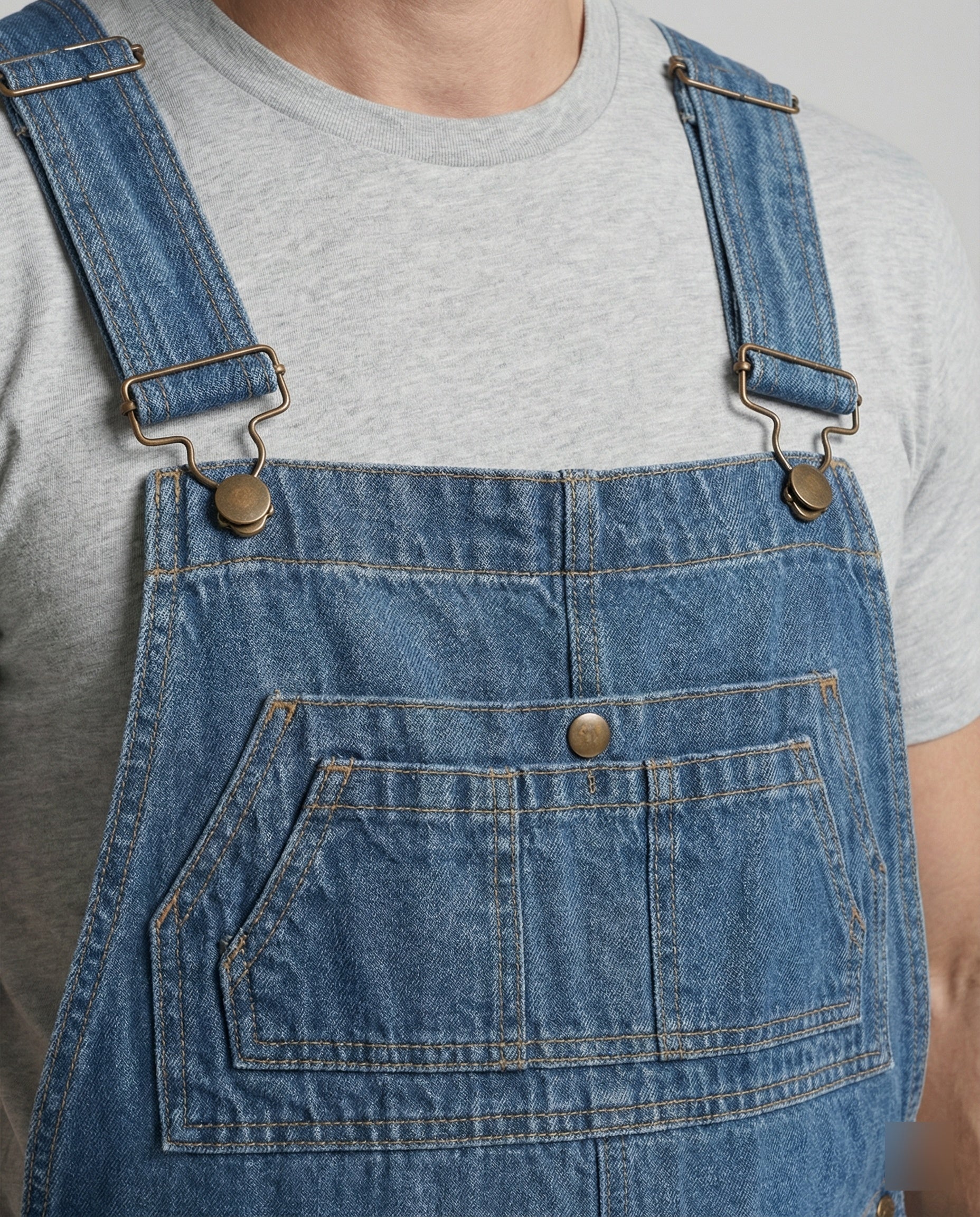 Herren Jeans Latzhose Weit - Image 3