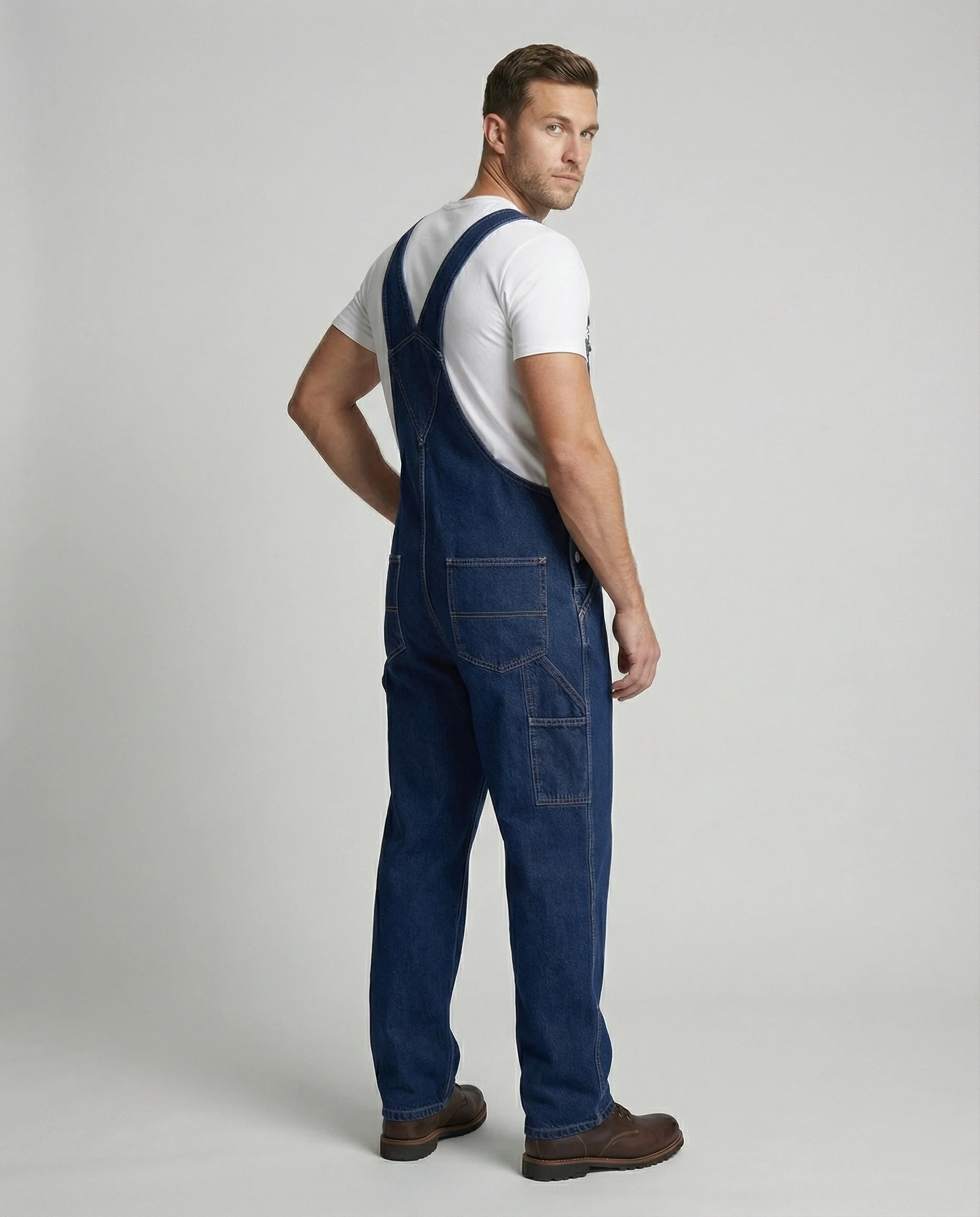 Herren Jeans Latzhose mit Geradem Bein - Image 2