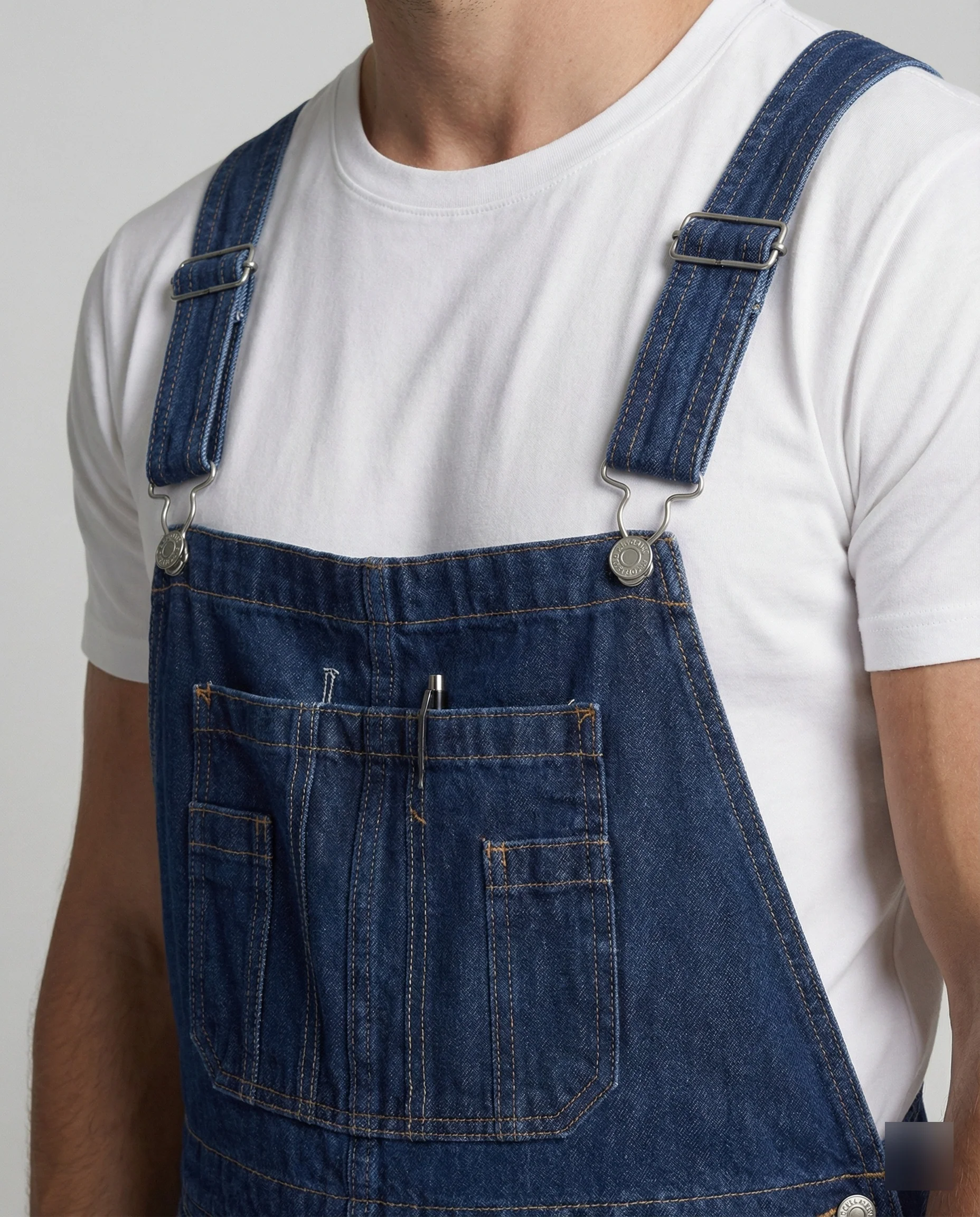 Herren Jeans Latzhose mit Geradem Bein - Image 3
