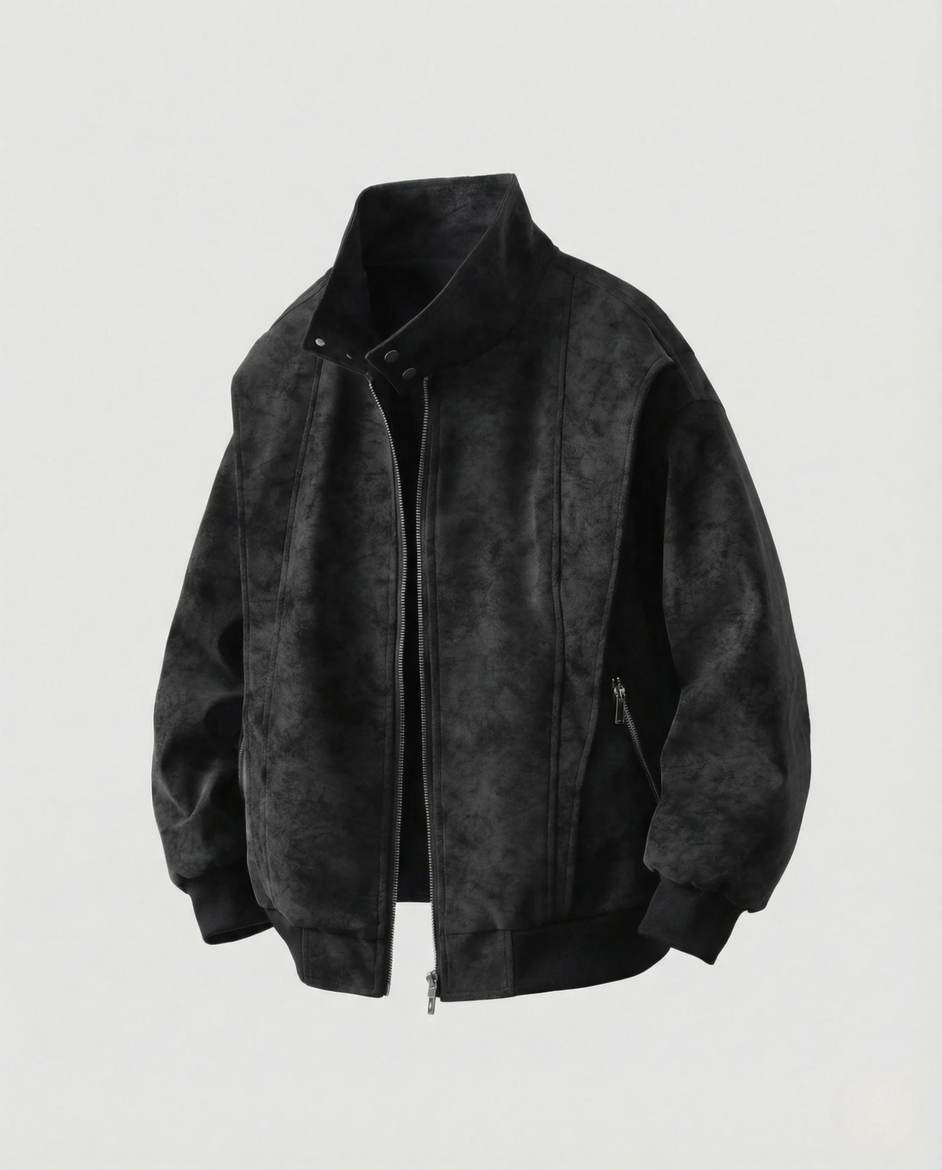 Herren Velours Bomberjacke Weit - Image 6