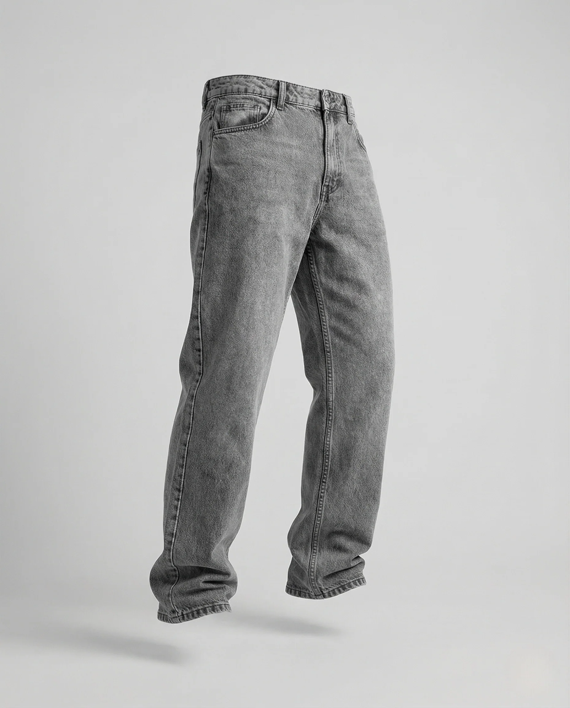 Herren Vintage Jeans Weit mit Tiefem Schritt - Image 5