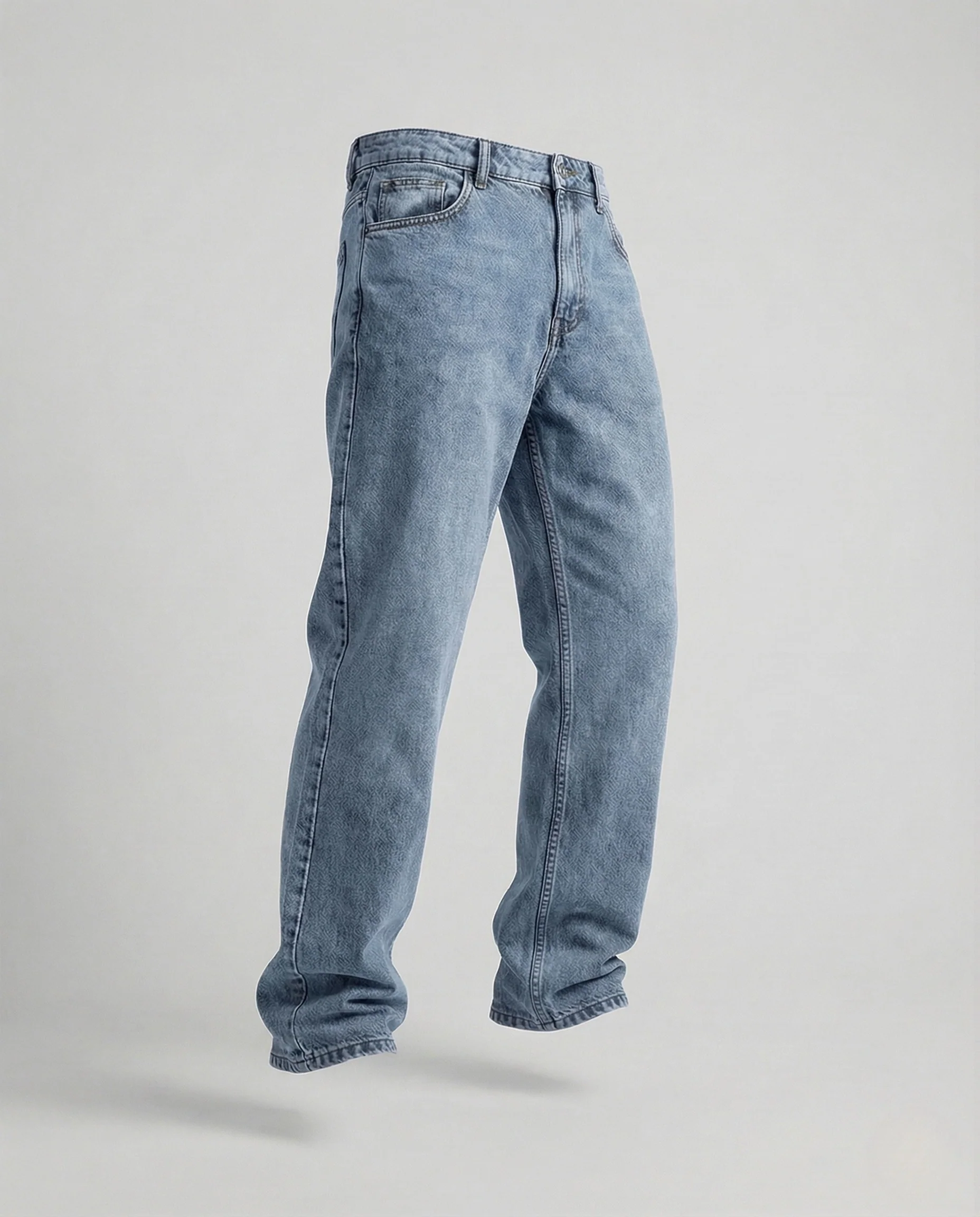 Herren Vintage Jeans Weit mit Tiefem Schritt - Image 7