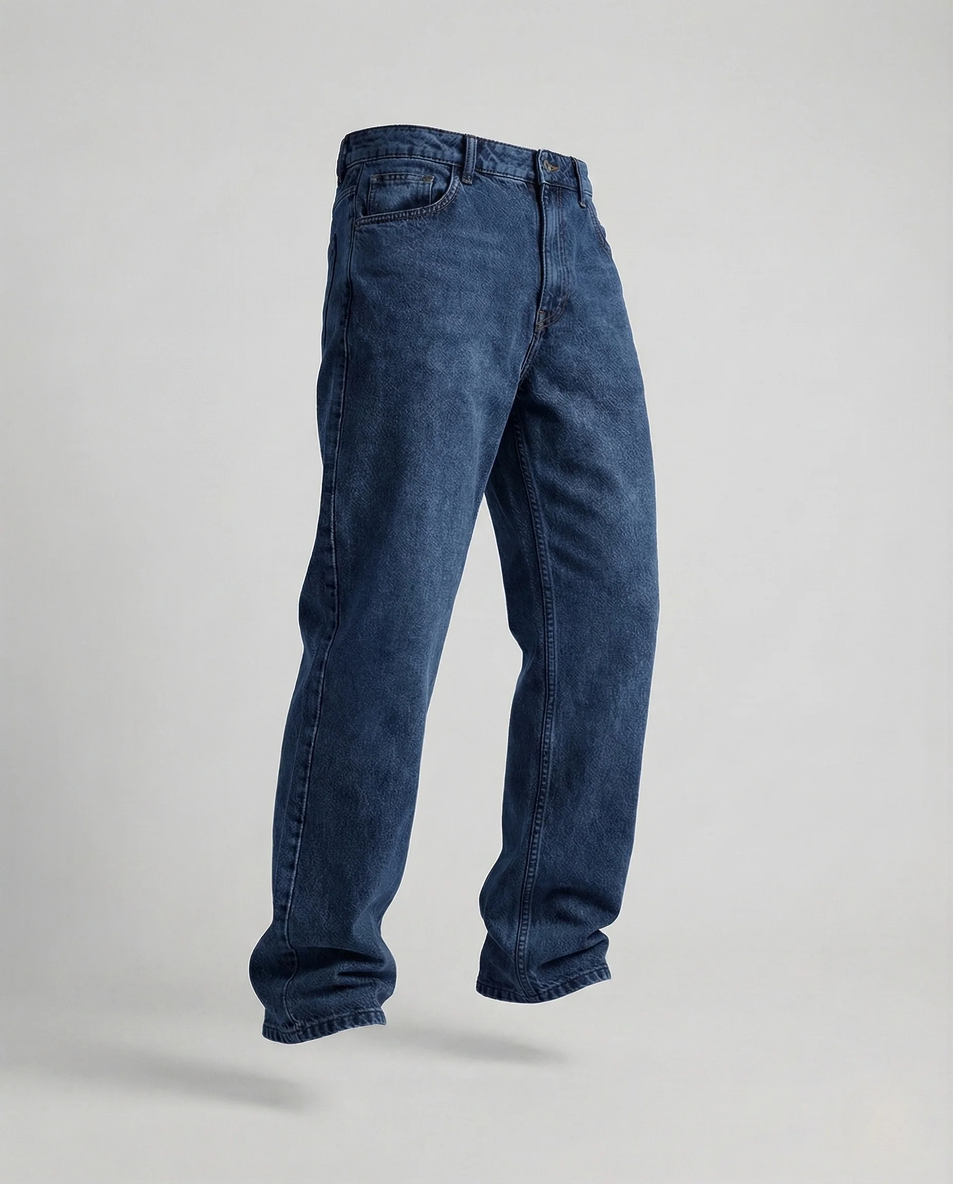 Herren Vintage Jeans Weit mit Tiefem Schritt - Image 8