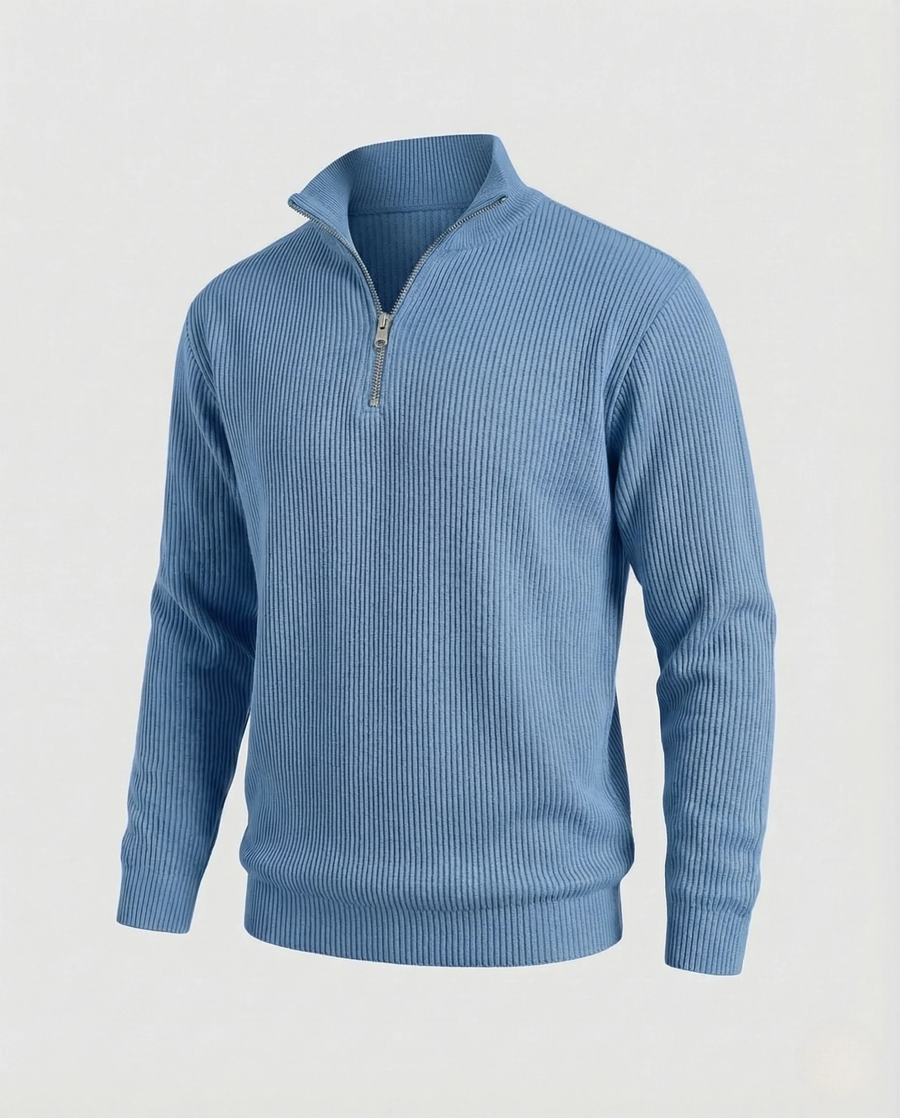 Herren Strickpullover gerippt mit Reißverschluss - Image 20