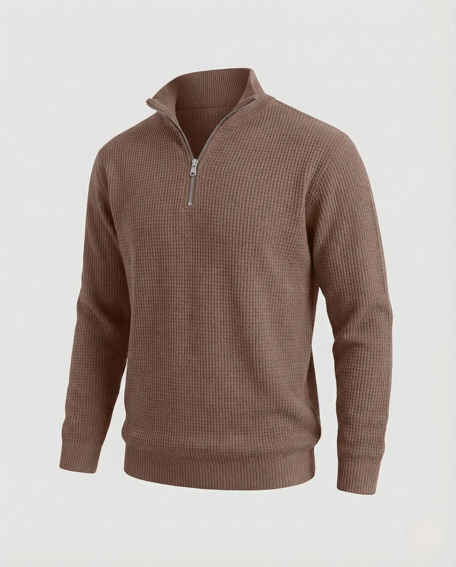 Herren Strickpullover gerippt mit Reißverschluss - Image 22