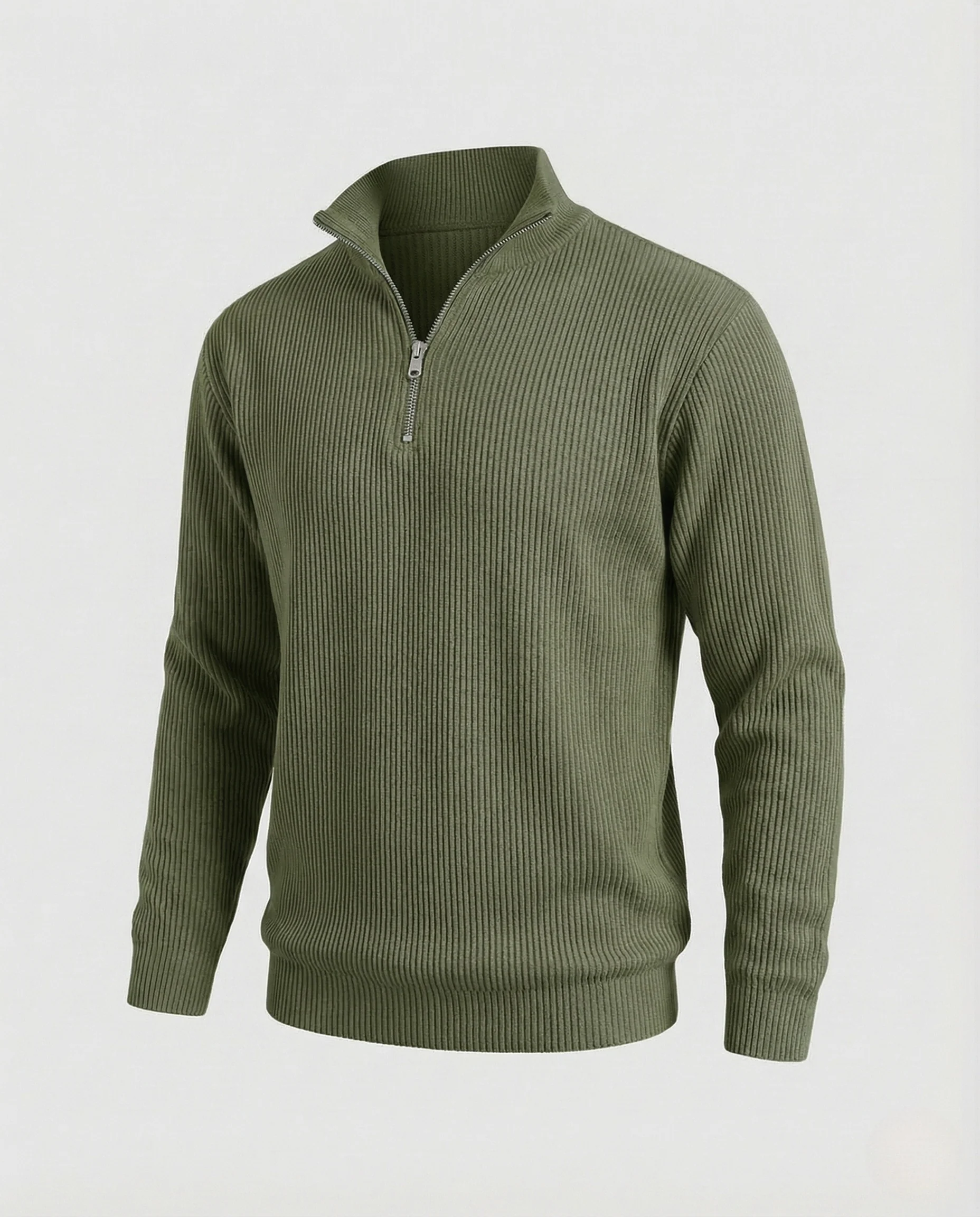 Herren Strickpullover gerippt mit Reißverschluss - Image 31