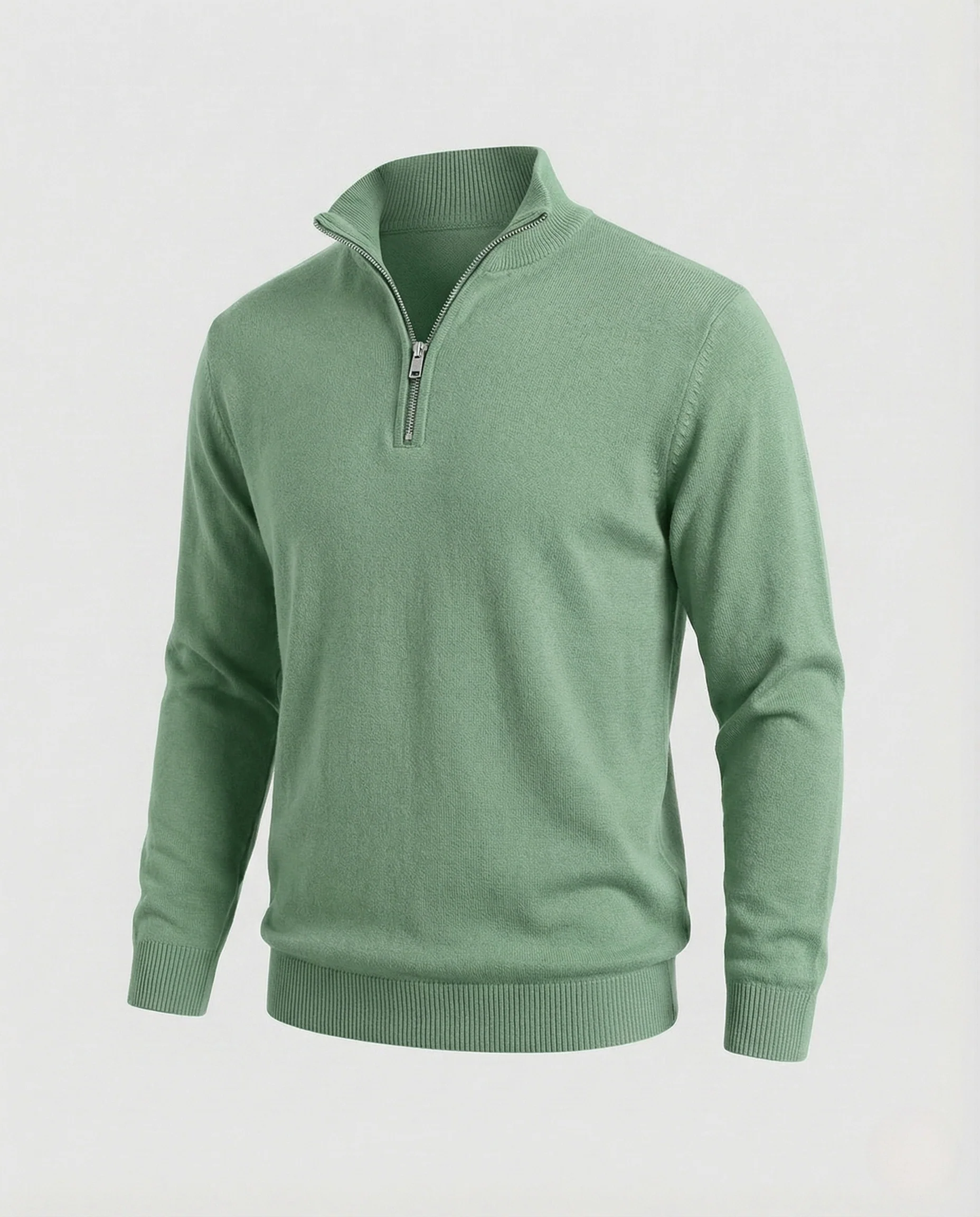 Herren Strickpullover gerippt mit Reißverschluss - Image 33