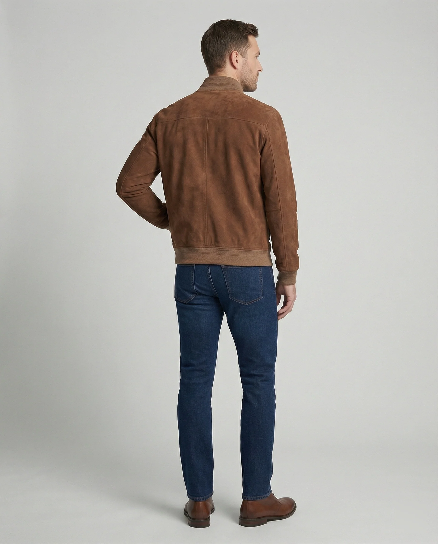 Freizeitkleidung Herren Wildlederjacke Bomber - Image 2