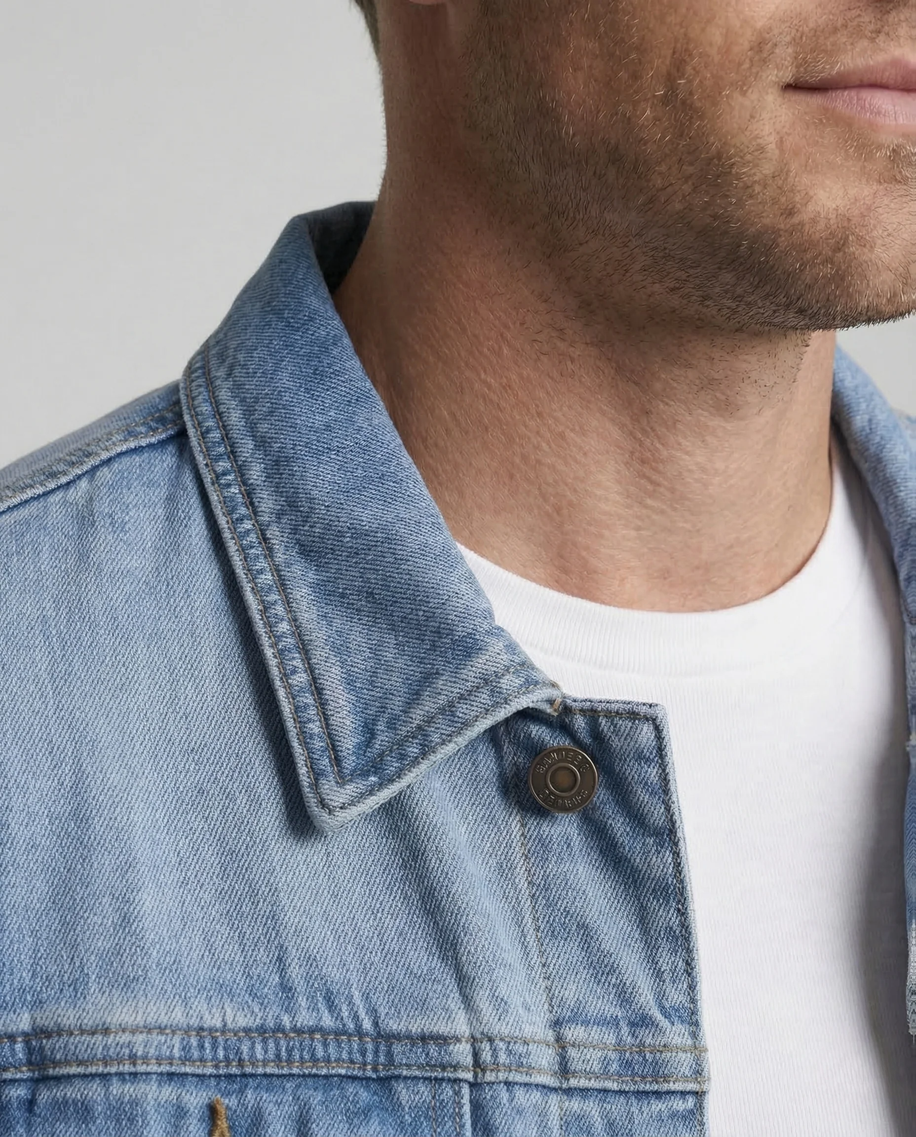 Herren Jeansjacke Slim Metallknöpfe - Image 3