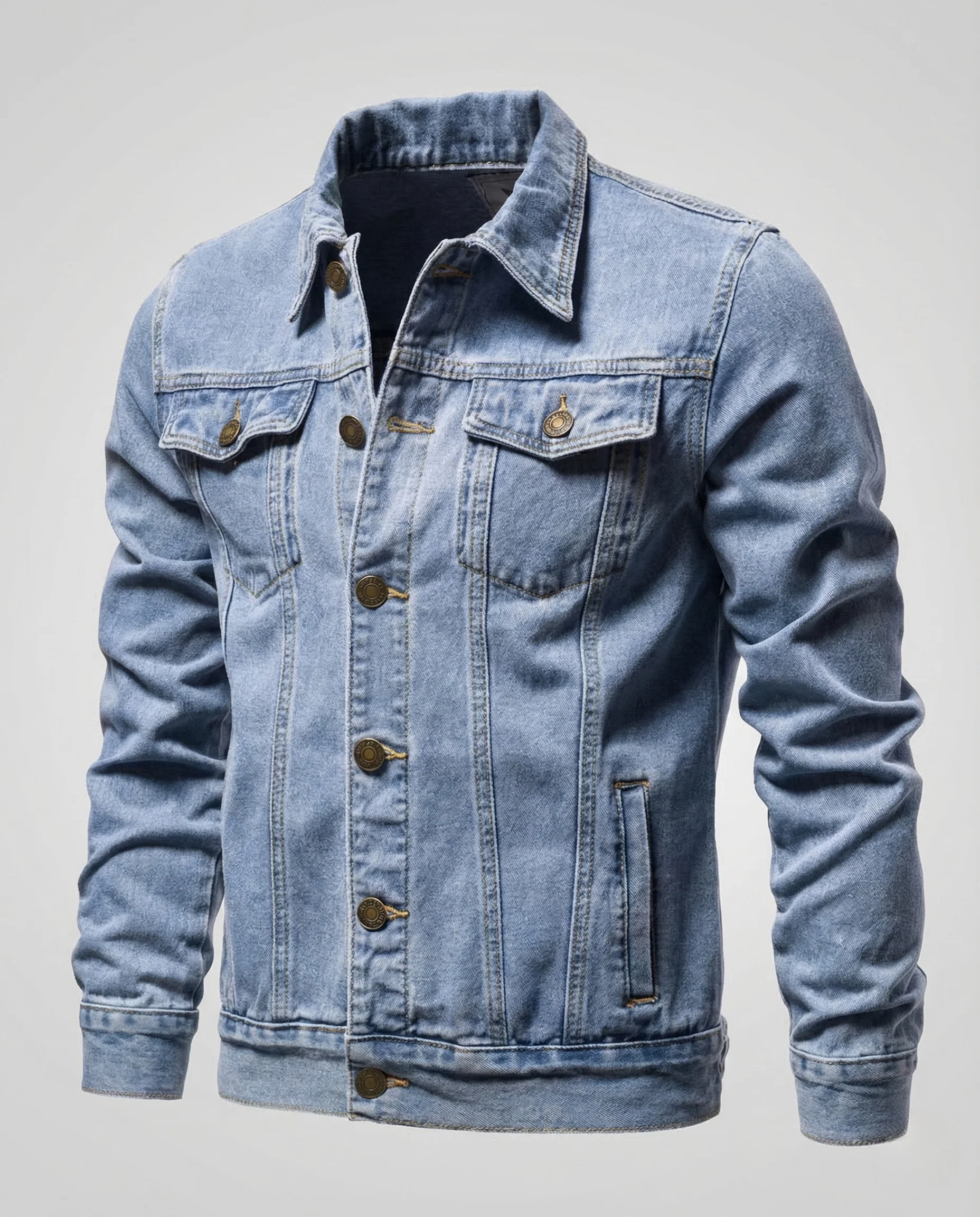 Herren Jeansjacke Slim Metallknöpfe - Image 5