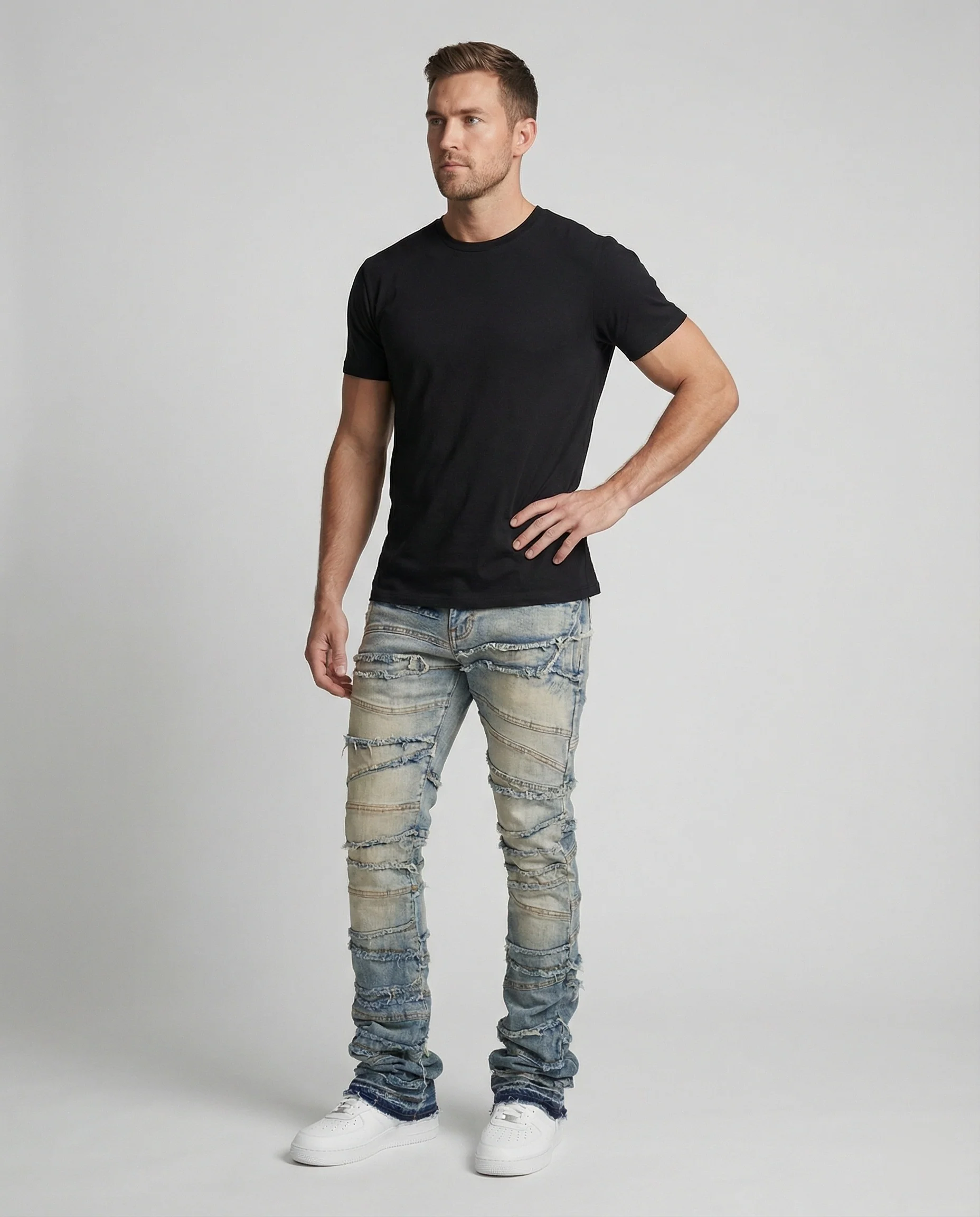 Herren Destroyed Jeans Slim Fit - Image 7