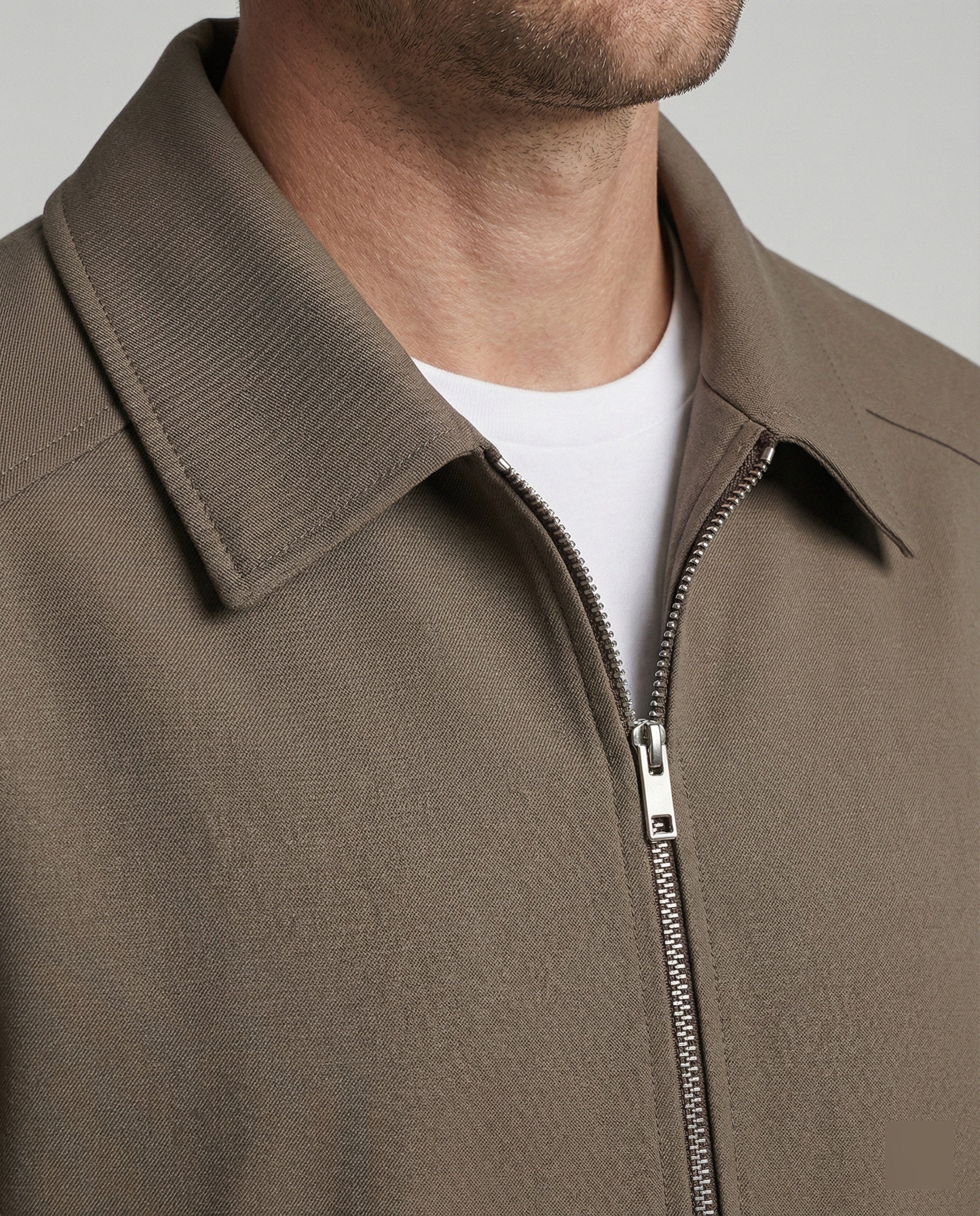 Herren Oversize-Blouson mit Hemdkragen, durchgehendem Reißverschluss und seitlichen Eingrifftaschen Heidi-Mode - Image 2