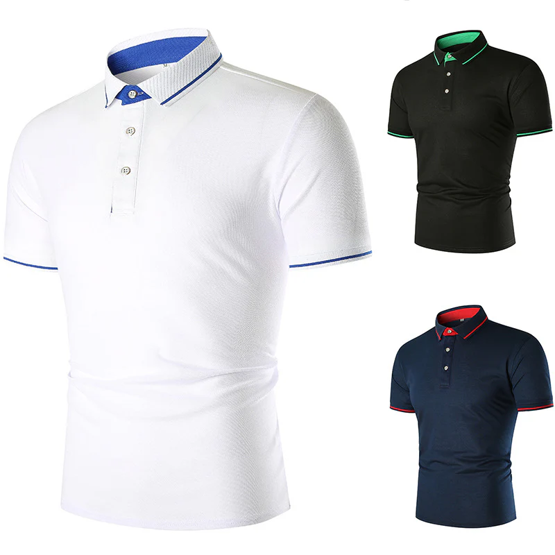 Herren Poloshirt mit kontrastierendem Kragen und atmungsaktiven Eigenschaften Heidi-Mode - Image 2