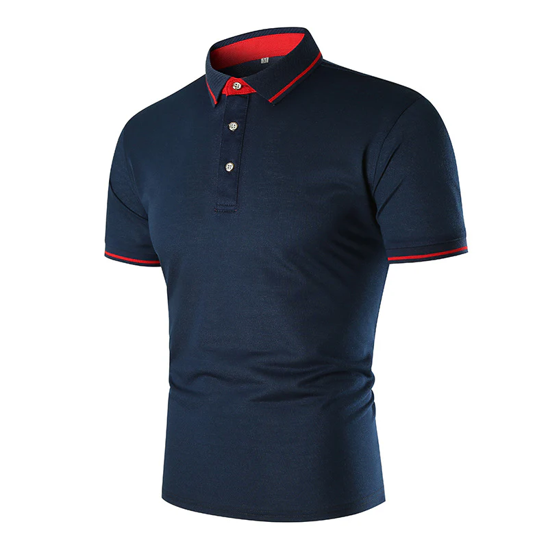 Herren Poloshirt mit kontrastierendem Kragen und atmungsaktiven Eigenschaften Heidi-Mode - Image 7