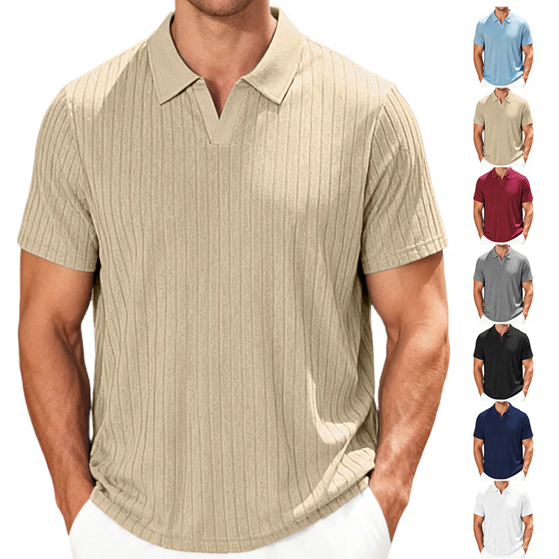 Herren Poloshirt mit strukturiertem Muster - Image 2