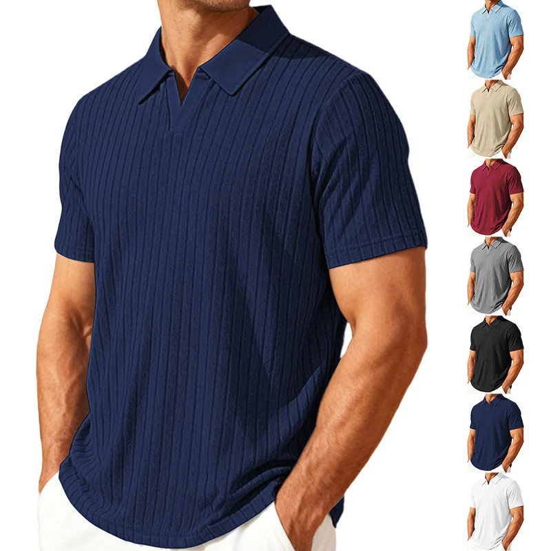 Herren Poloshirt mit strukturiertem Muster - Image 3