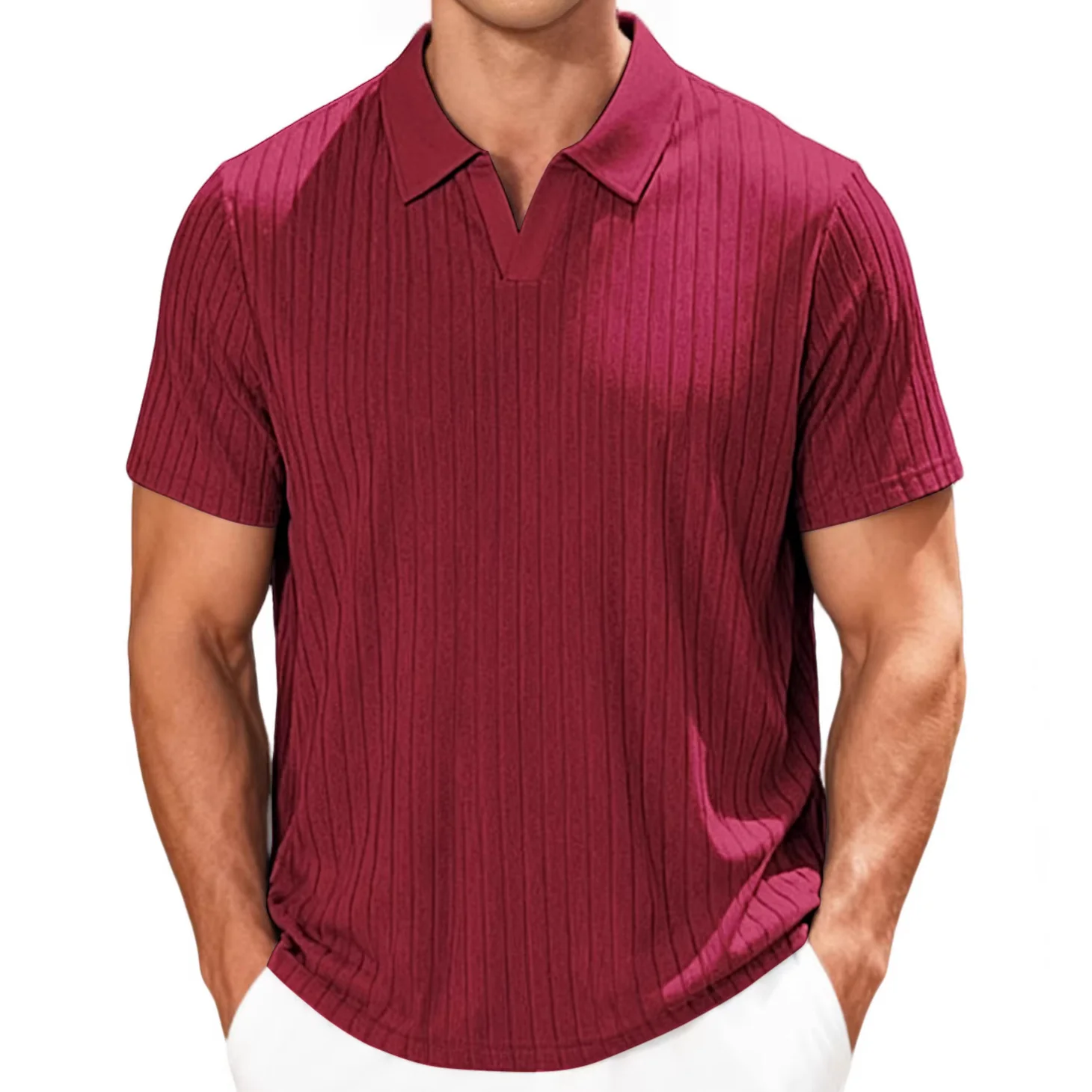 Herren Poloshirt mit strukturiertem Muster - Image 5