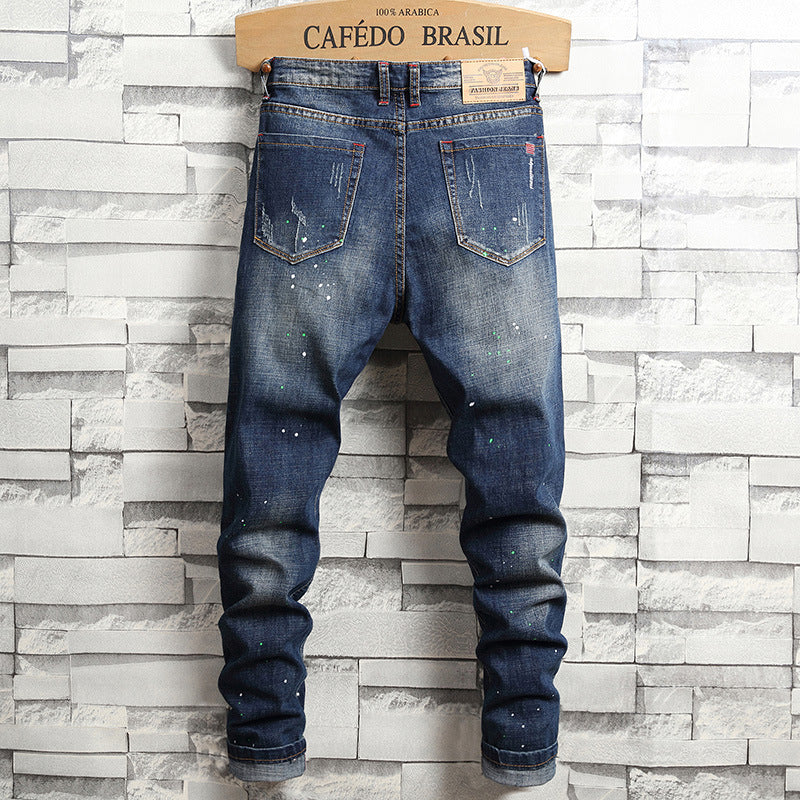 Herren Ripped Denim Jeans im urbanen Style Heidi-Mode - Image 2