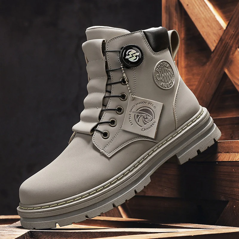 Herren robuste Schnürboots mit rutschfester Sohle und wasserabweisendem Obermaterial Heidi Mode - Image 3