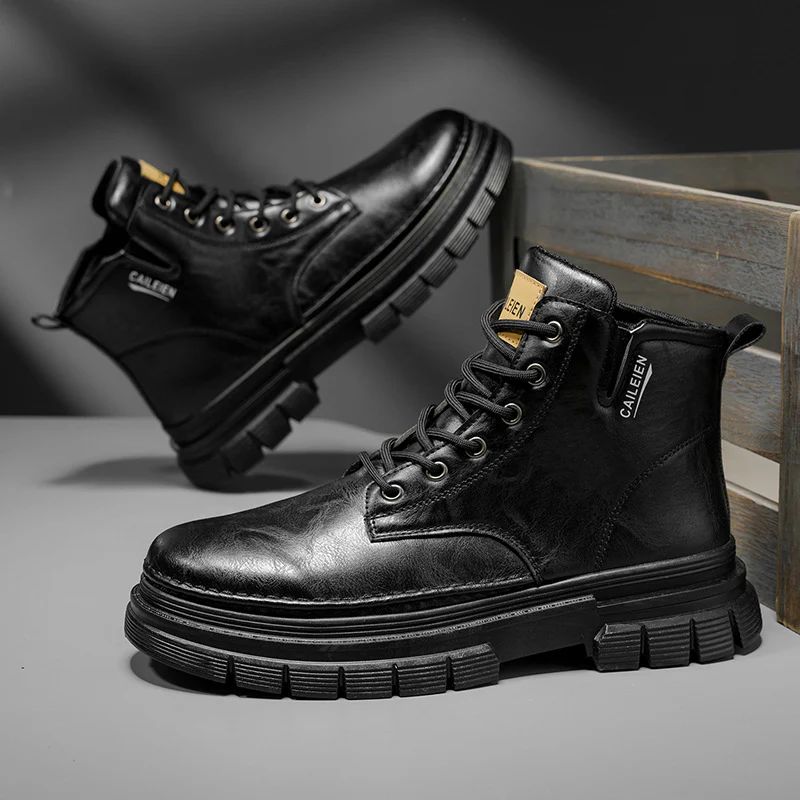 Herren Robuste Stiefeletten mit rutschfestem Sohlenprofil und warmem Innenfutter Heidi Mode - Image 4