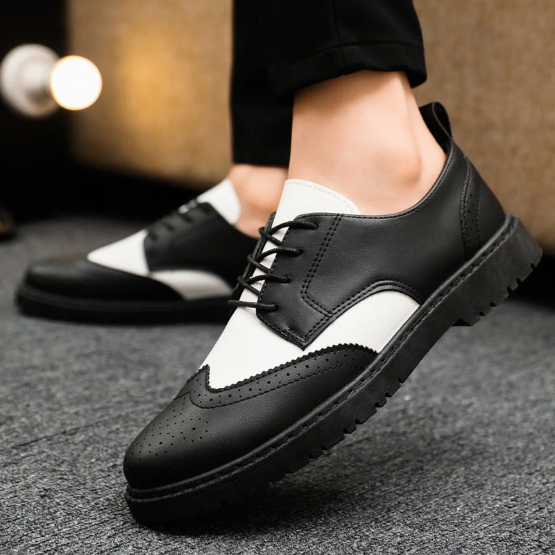 Herren Schnürschuhe mit Klassischer Brogue-Zehenpartie und Modischem Farbkontrast Heidi-Mode - Image 6