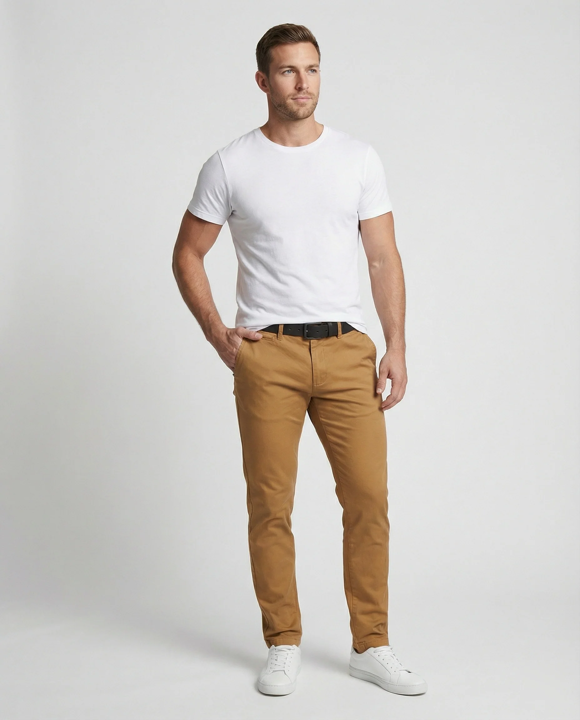 Herren Chinohose Slim Fit mit Elastikbund - Image 3